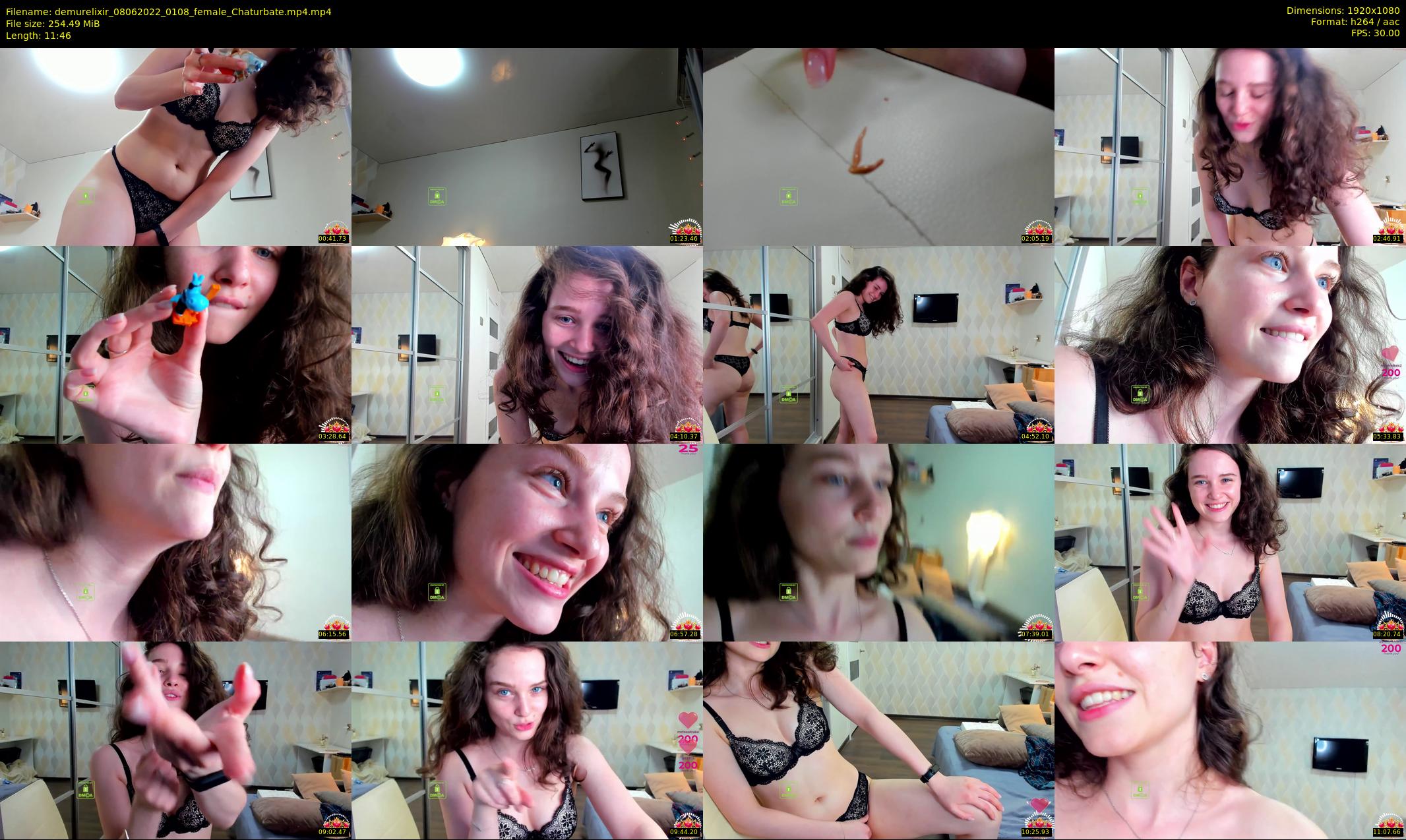 demurelixir — 12 minute Chaturbate female cam show recording, 1080p, Jun 8, 2022