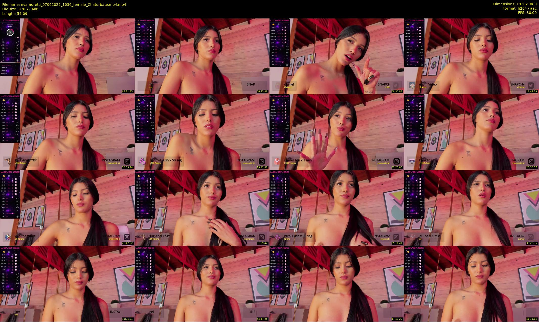 evamoretti — 55 minute Chaturbate female cam show recording, 1080p, Jun 7, 2022