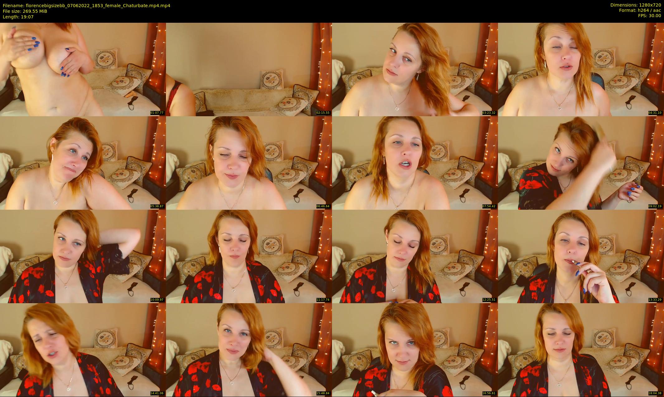 florencebigsizebb — 20 minute Chaturbate female cam show recording, 720p, Jun 7, 2022