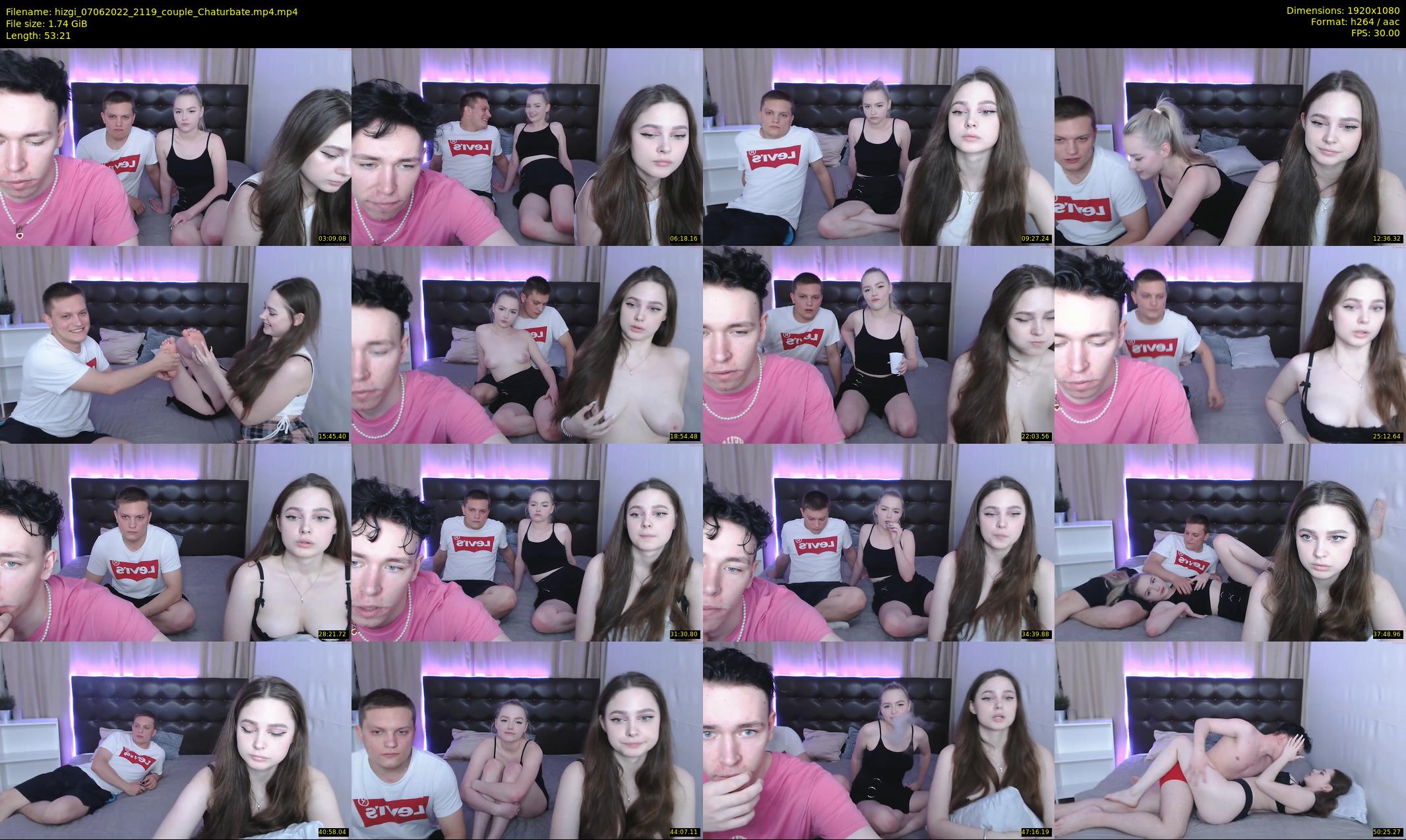 hizgi — 54 minute Chaturbate couple cam show recording, 1080p, Jun 7, 2022