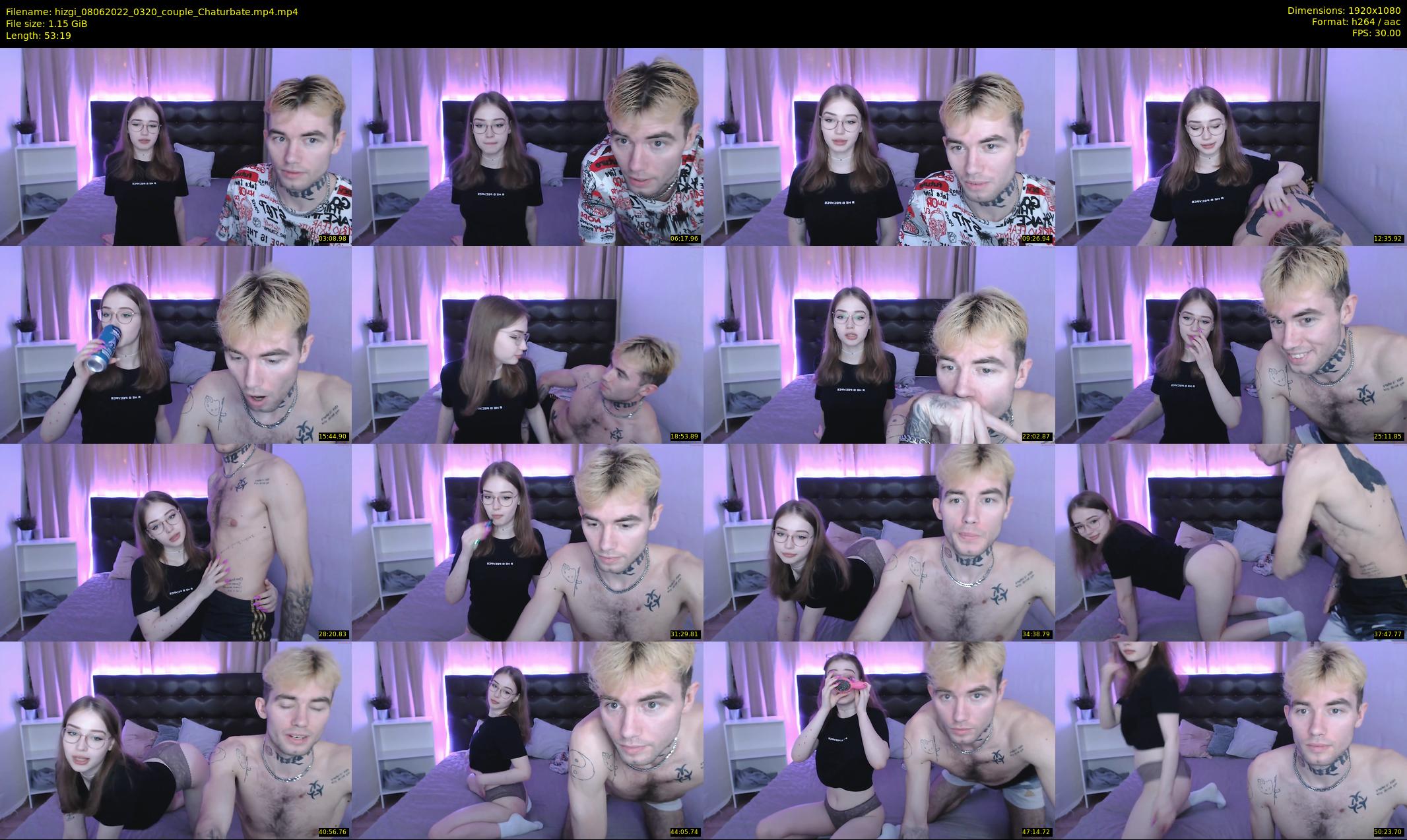 hizgi — 54 minute Chaturbate couple cam show recording, 1080p, Jun 8, 2022