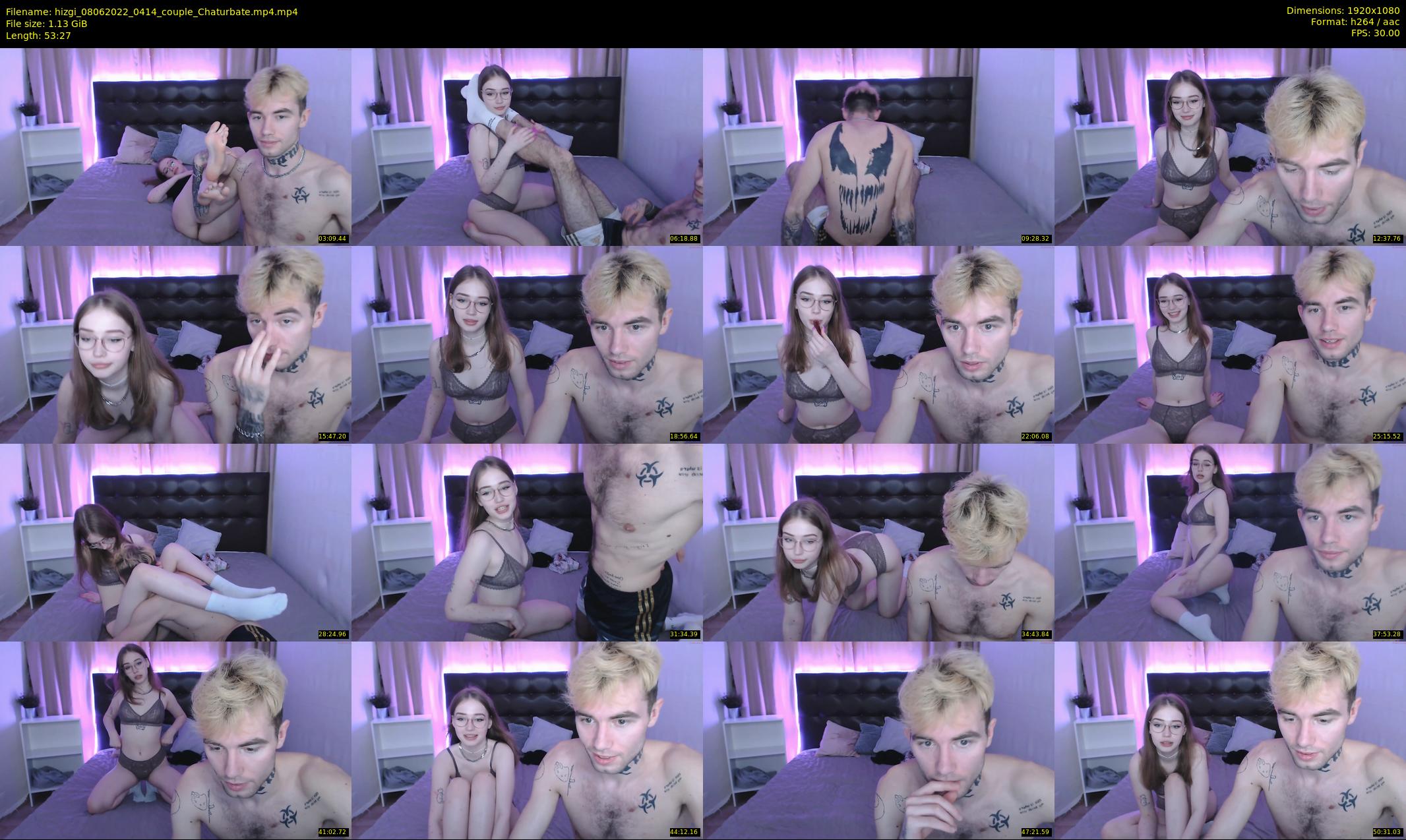 hizgi — 54 minute Chaturbate couple cam show recording, 1080p, Jun 8, 2022