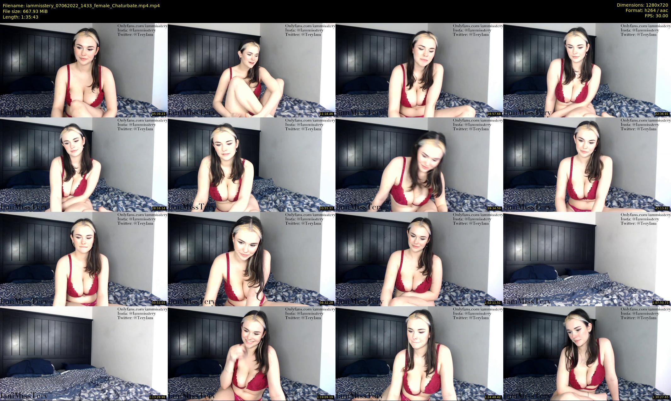 iammisstery — 96 minute Chaturbate female cam show recording, 720p, Jun 7, 2022