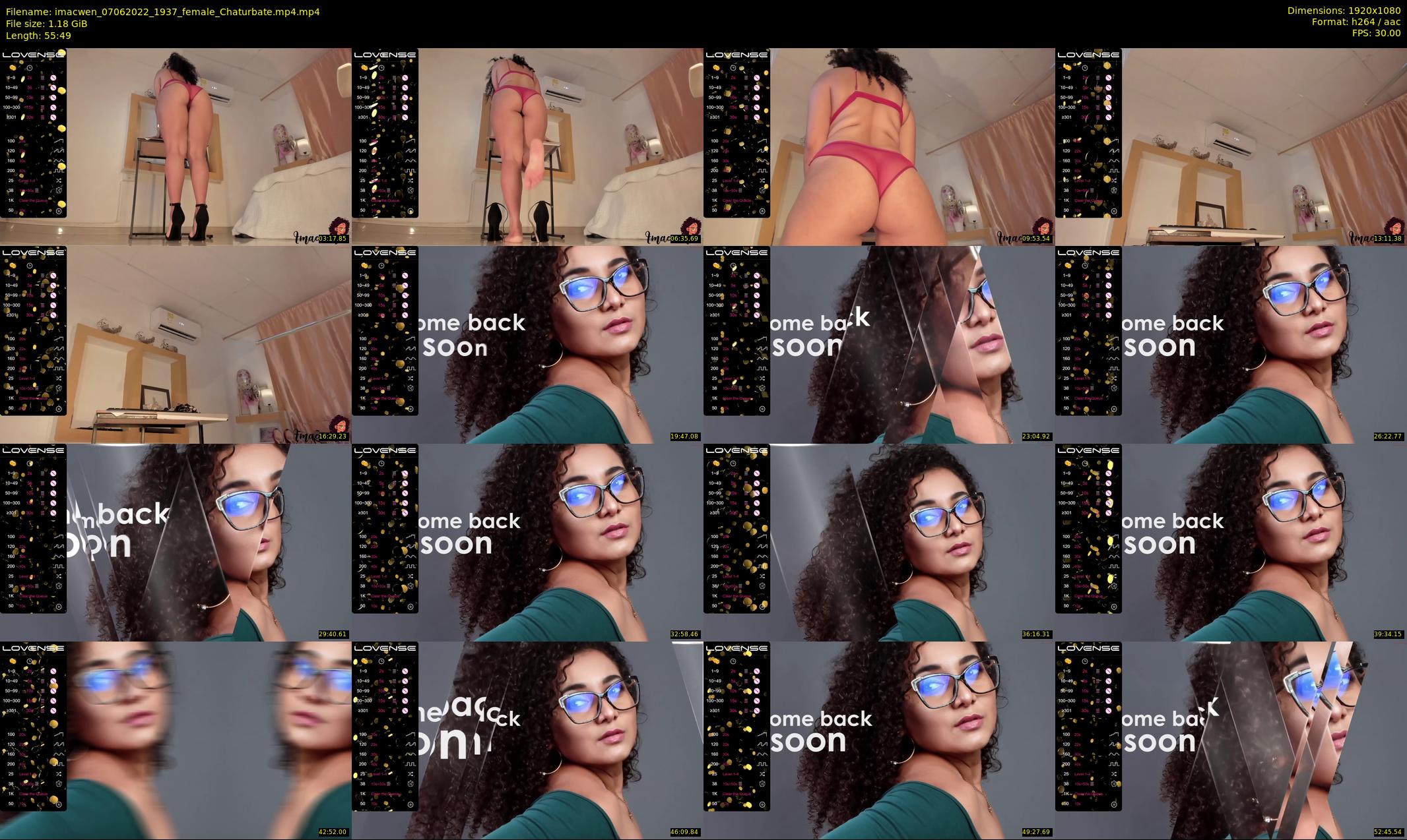 imacwen — 56 minute Chaturbate female cam show recording, 1080p, Jun 7, 2022