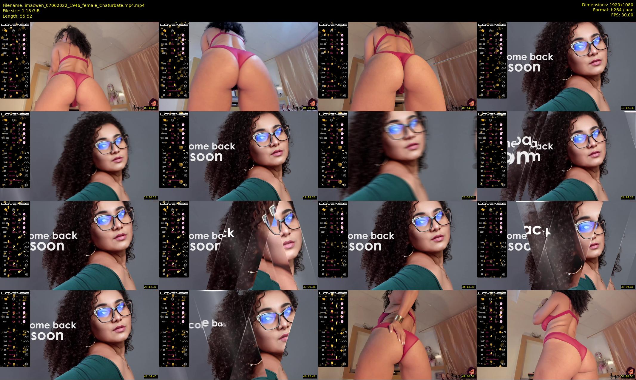 imacwen — 56 minute Chaturbate female cam show recording, 1080p, Jun 7, 2022