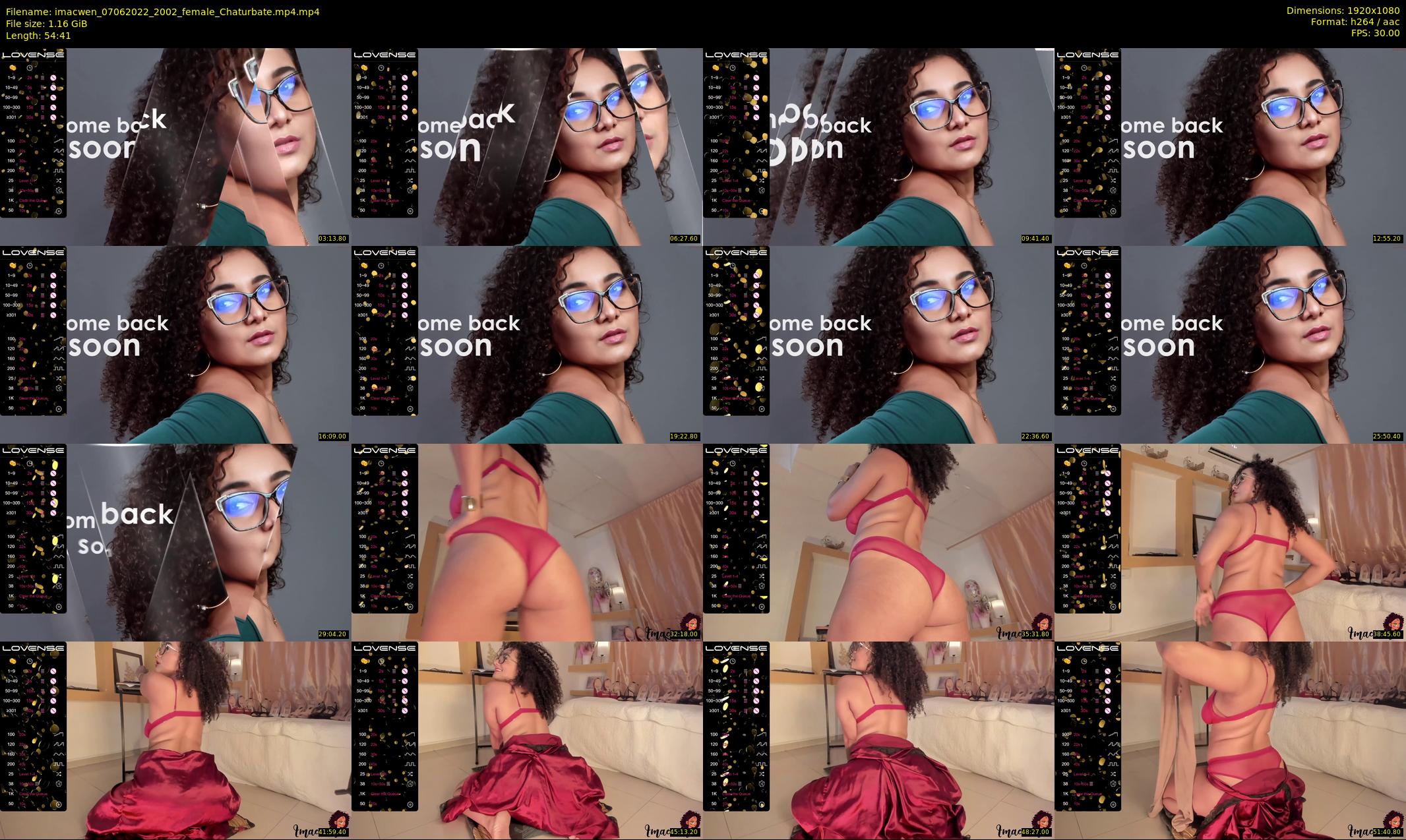 imacwen — 55 minute Chaturbate female cam show recording, 1080p, Jun 7, 2022