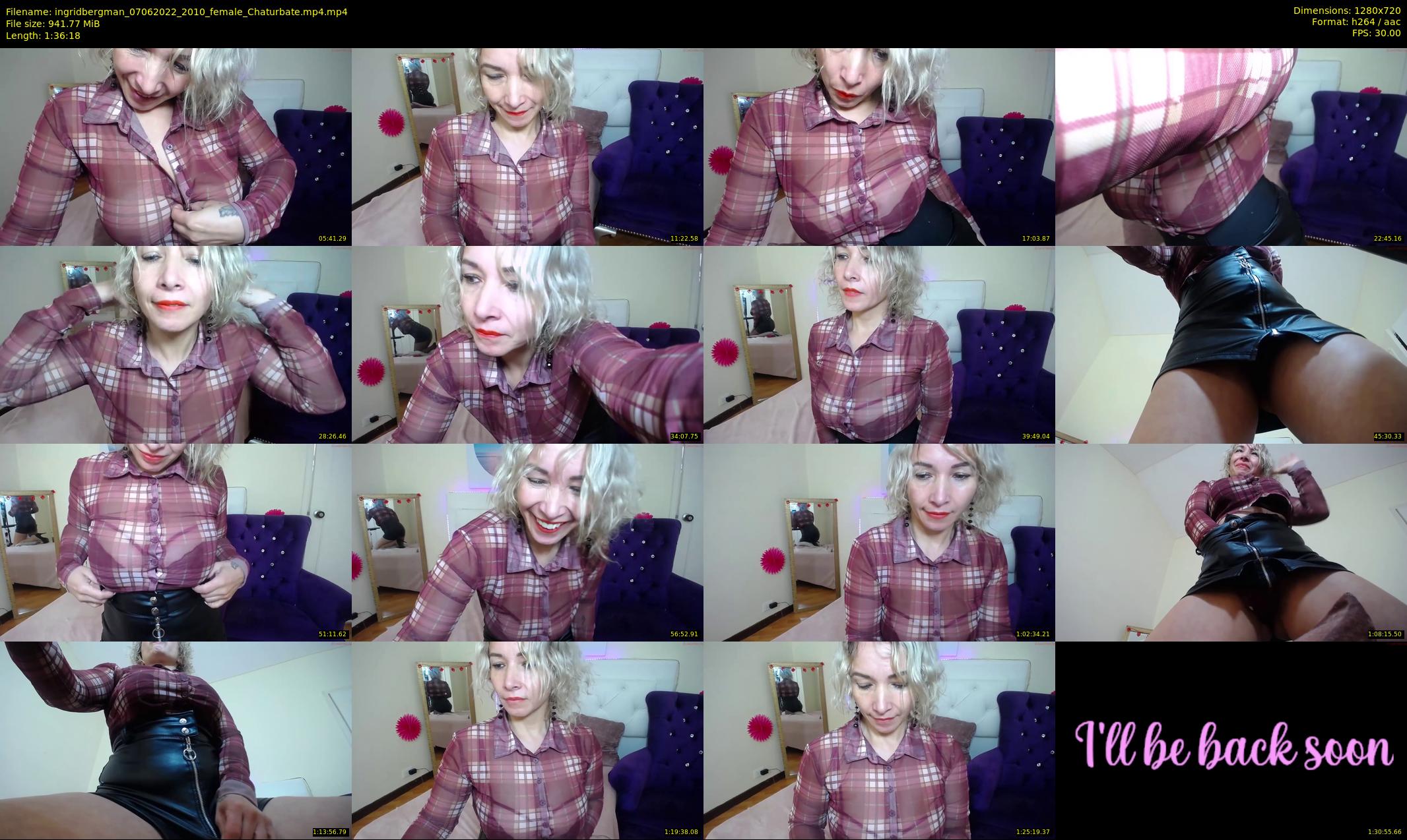 ingridbergman — 97 minute Chaturbate female cam show recording, 720p, Jun 7, 2022
