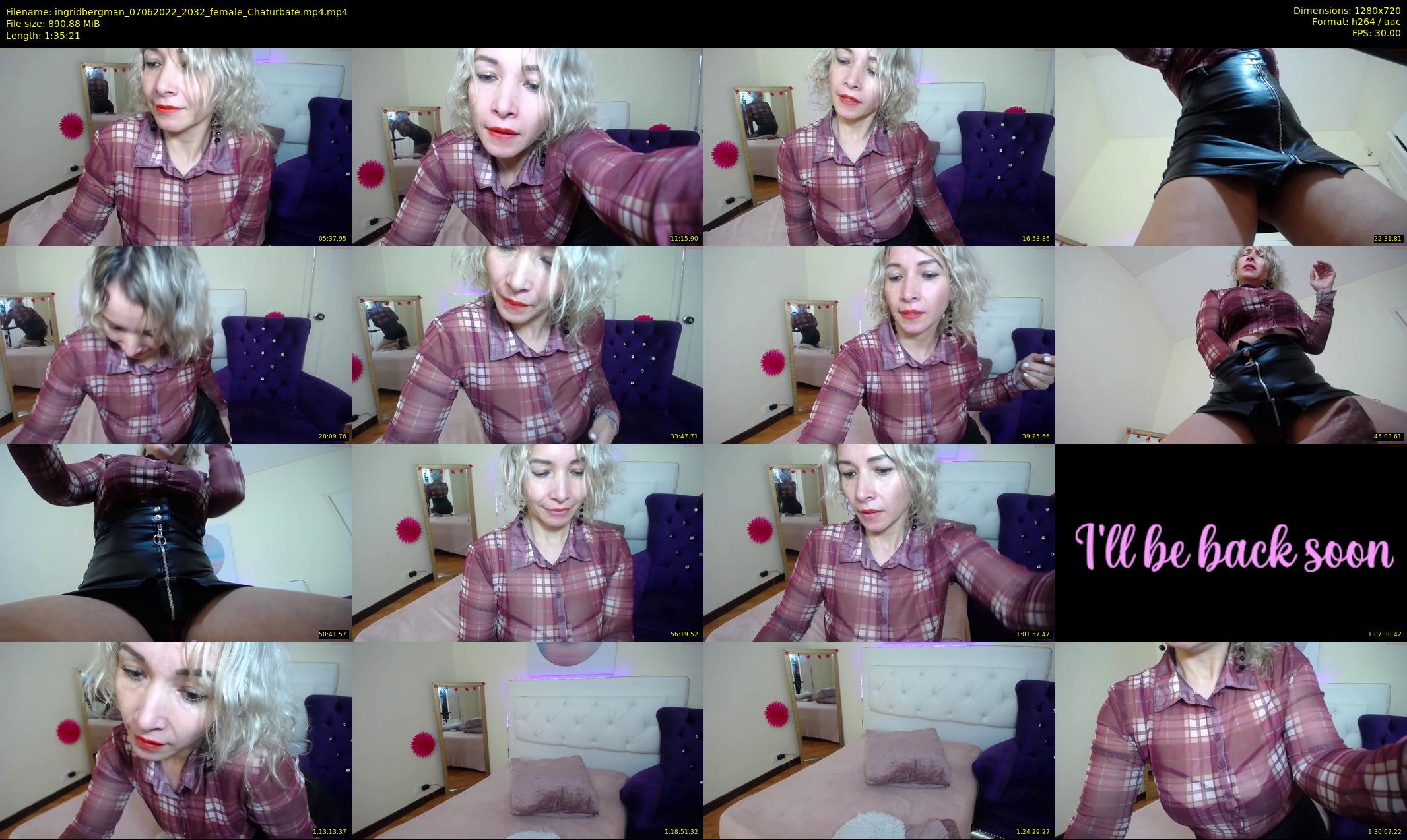 ingridbergman — 96 minute Chaturbate female cam show recording, 720p, Jun 7, 2022