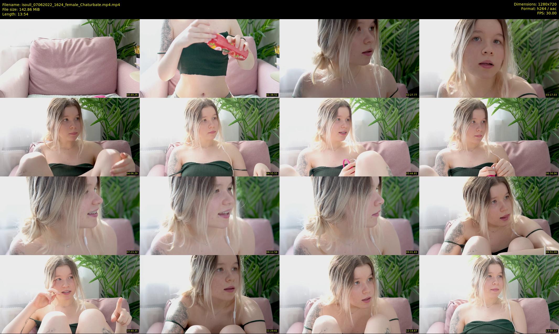 isoull — 14 minute Chaturbate female cam show recording, 720p, Jun 7, 2022