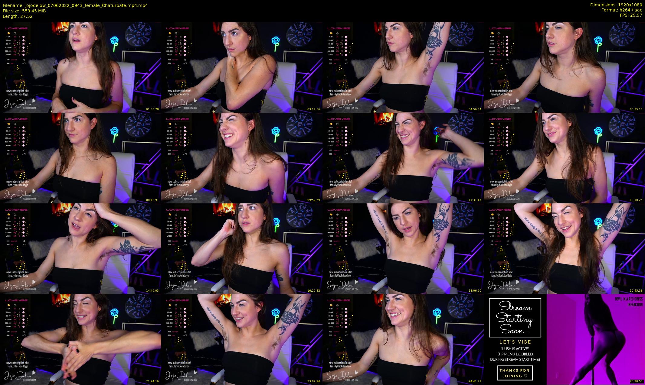 jojodelow — 28 minute Chaturbate female cam show recording, 1080p, Jun 7, 2022