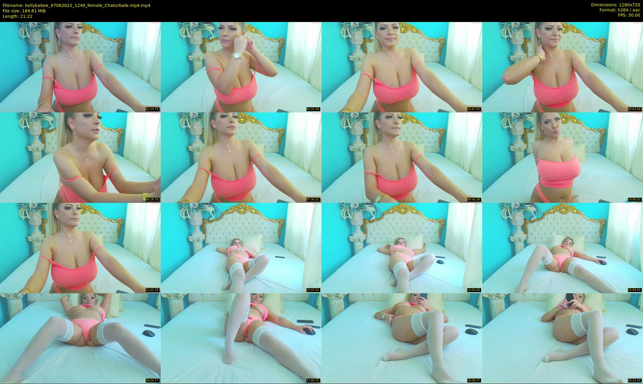 kellybabee — 22 minute Chaturbate female cam show recording, 720p, Jun 7, 2022