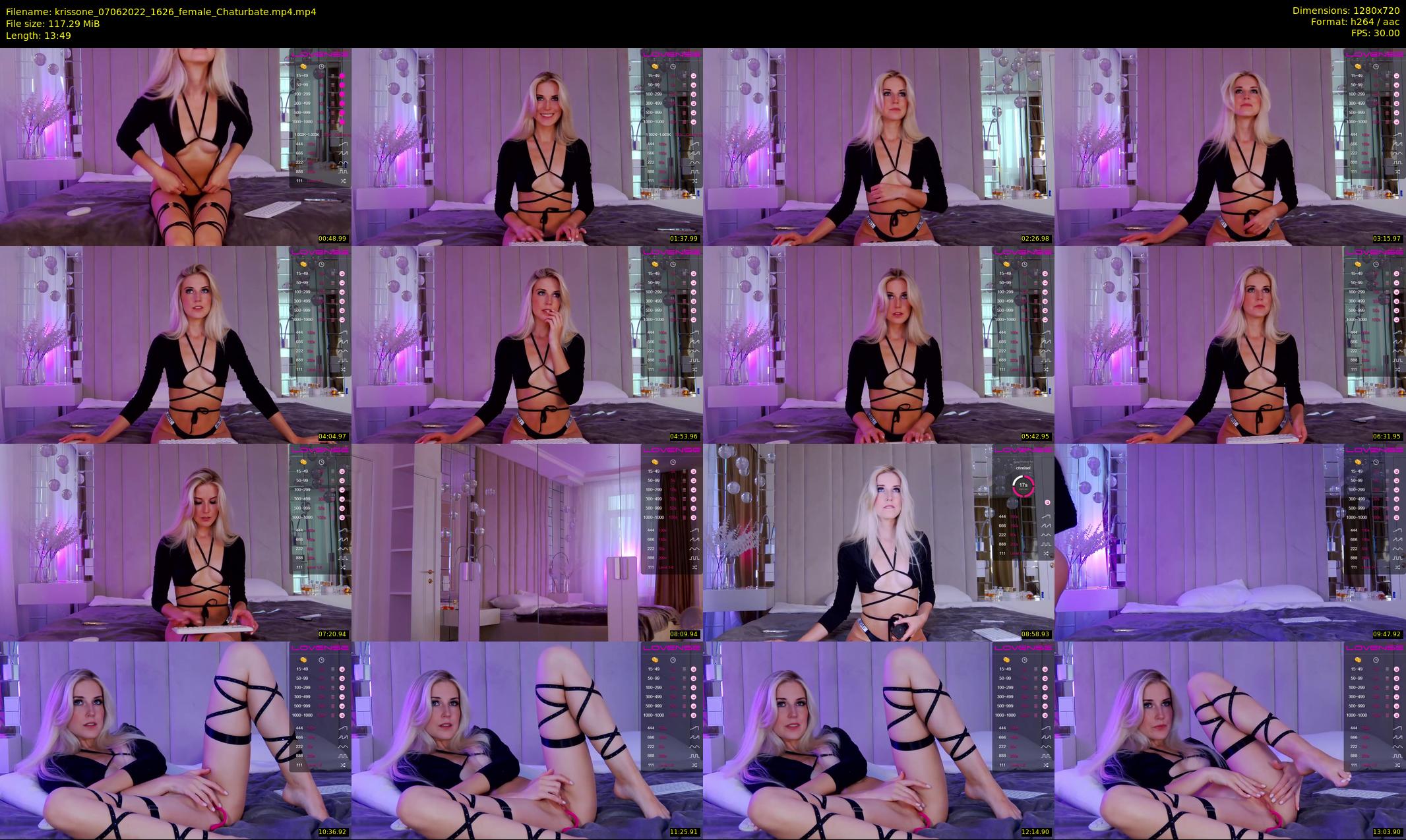 krissone — 14 minute Chaturbate female cam show recording, 720p, Jun 7, 2022
