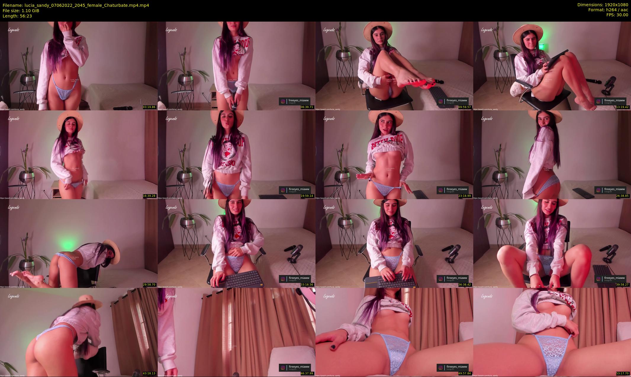 lucia_sandy — 57 minute Chaturbate female cam show recording, 1080p, Jun 7, 2022