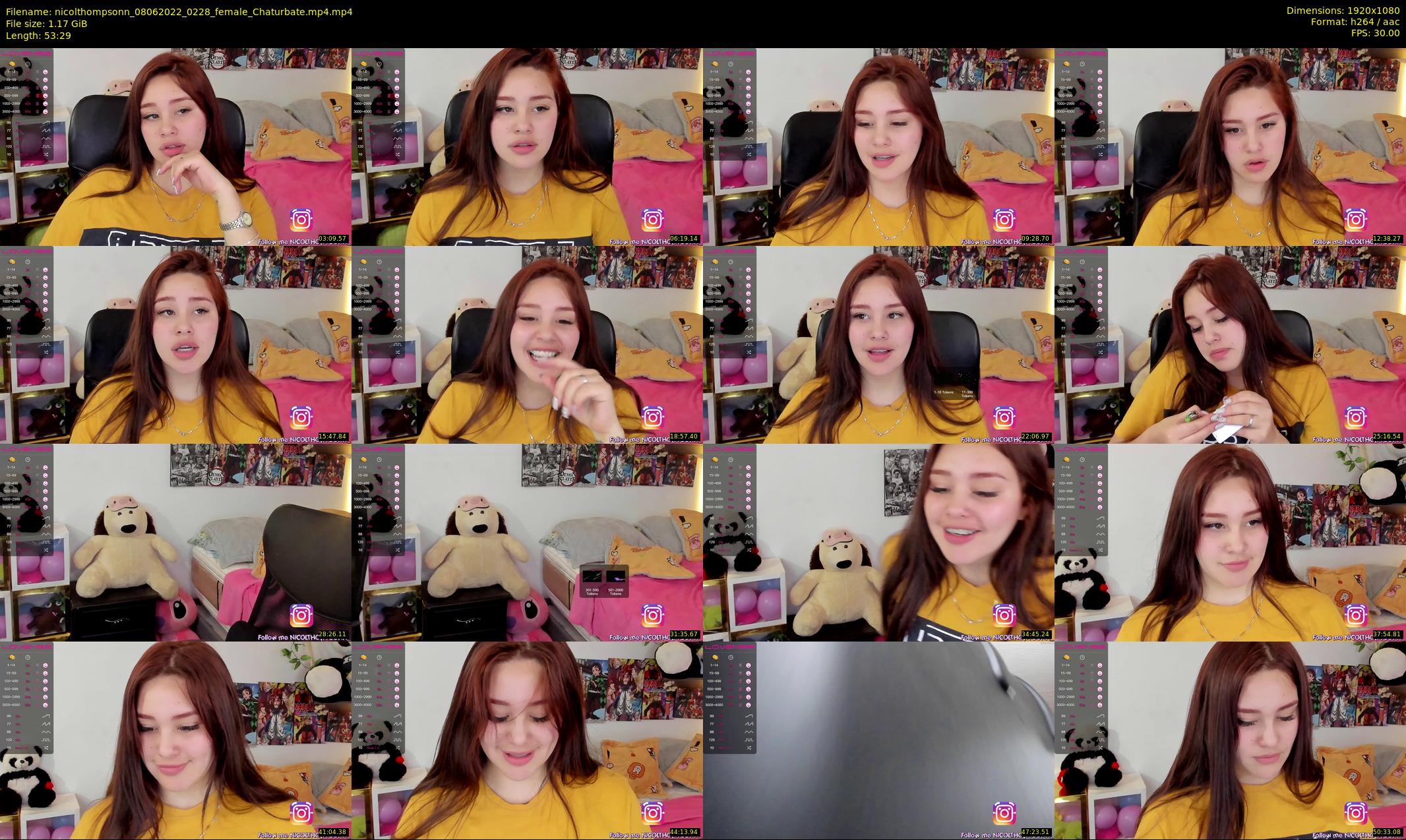 nicolthompsonn — 54 minute Chaturbate female cam show recording, 1080p, Jun 8, 2022