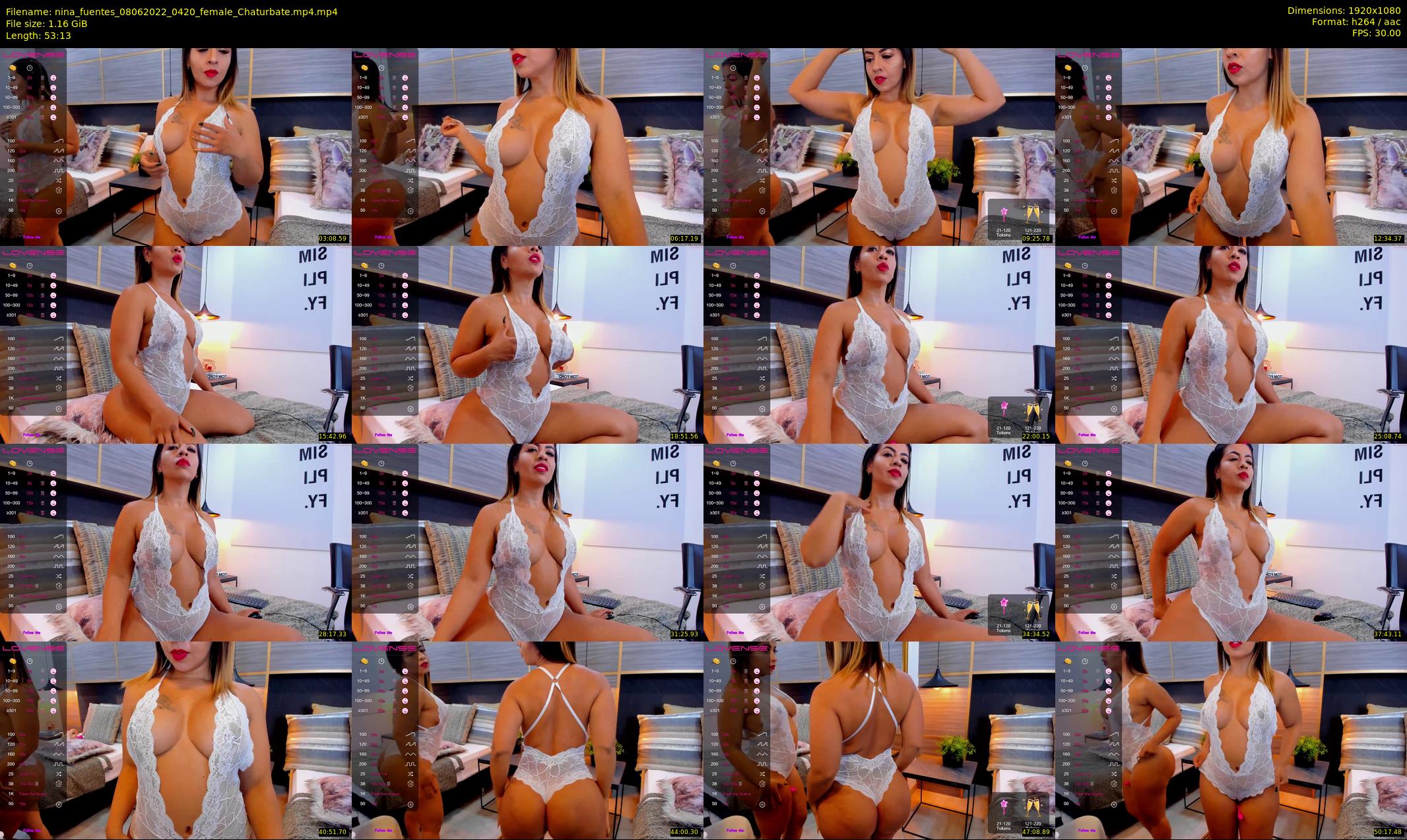nina_fuentes — 54 minute Chaturbate female cam show recording, 1080p, Jun 8, 2022