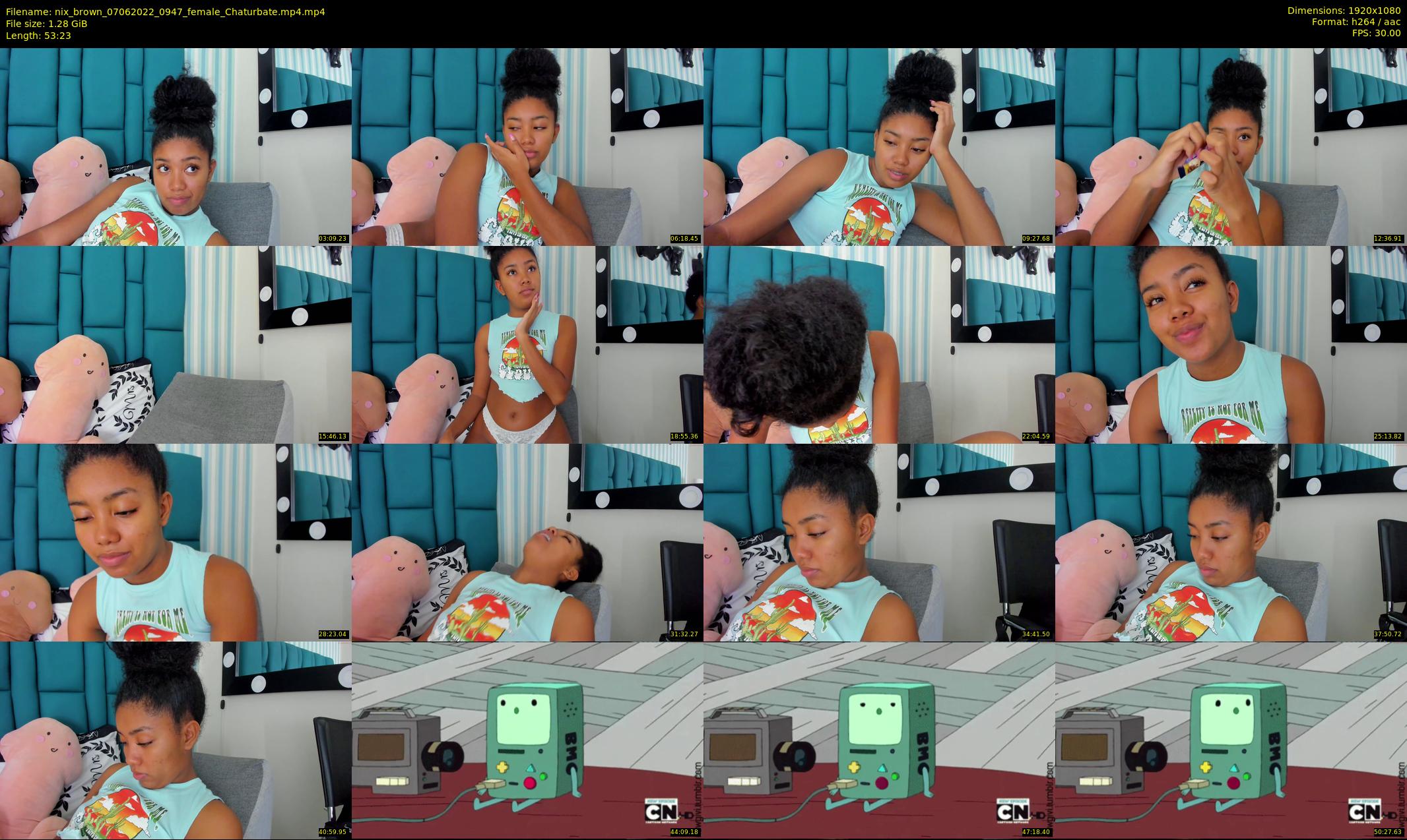 nix_brown — 54 minute Chaturbate female cam show recording, 1080p, Jun 7, 2022