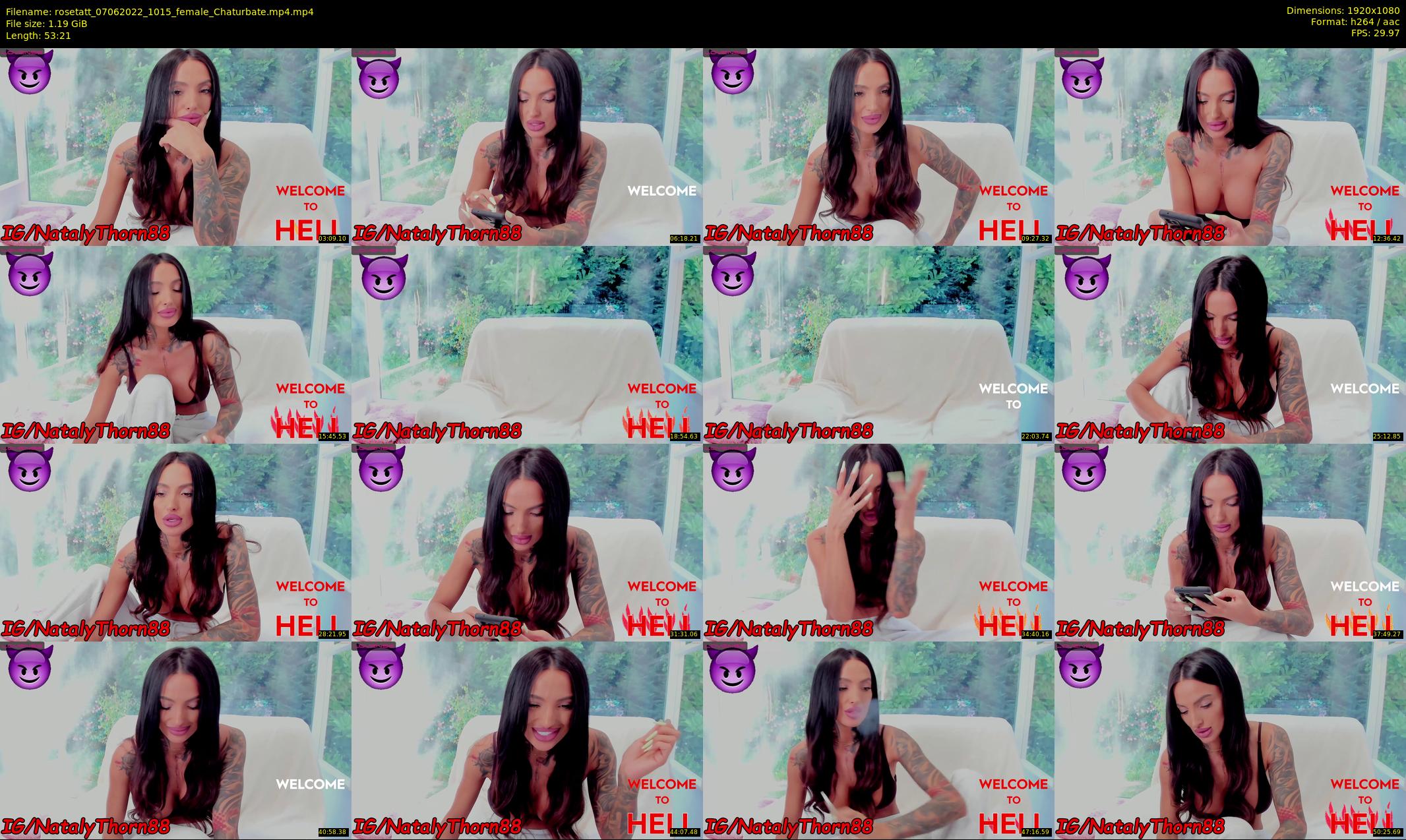 rosetatt — 54 minute Chaturbate female cam show recording, 1080p, Jun 7, 2022