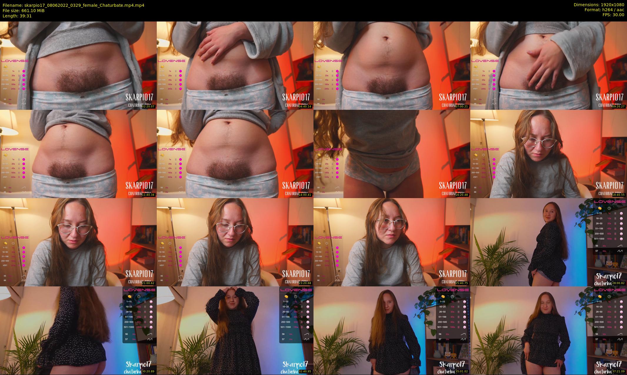 skarpio17 — 40 minute Chaturbate female cam show recording, 1080p, Jun 8, 2022