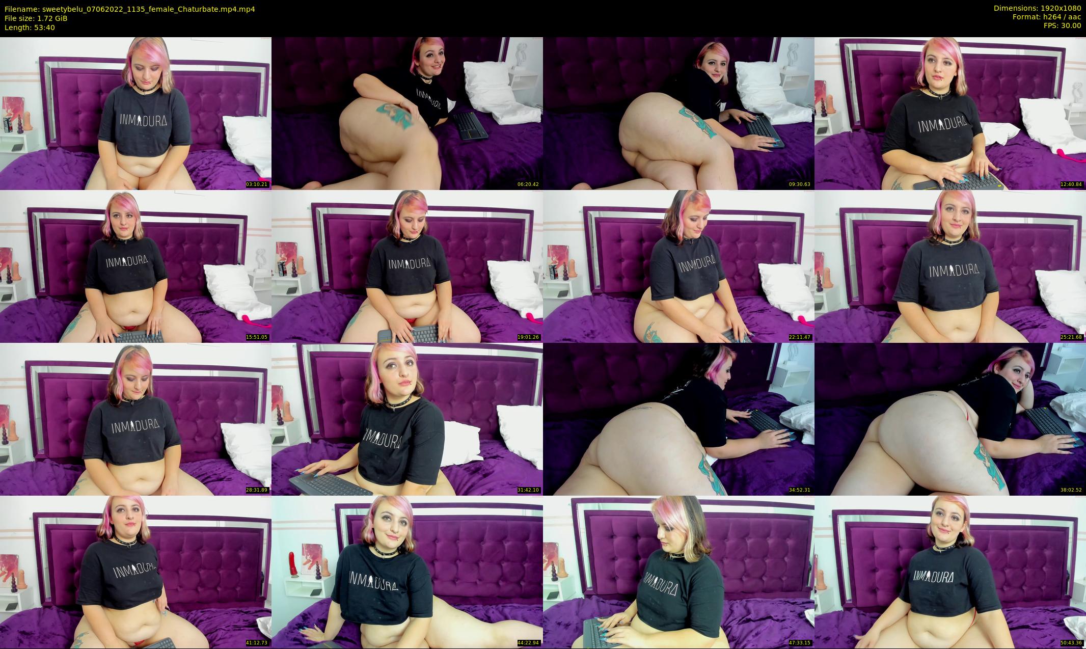 sweetybelu — 54 minute Chaturbate female cam show recording, 1080p, Jun 7, 2022