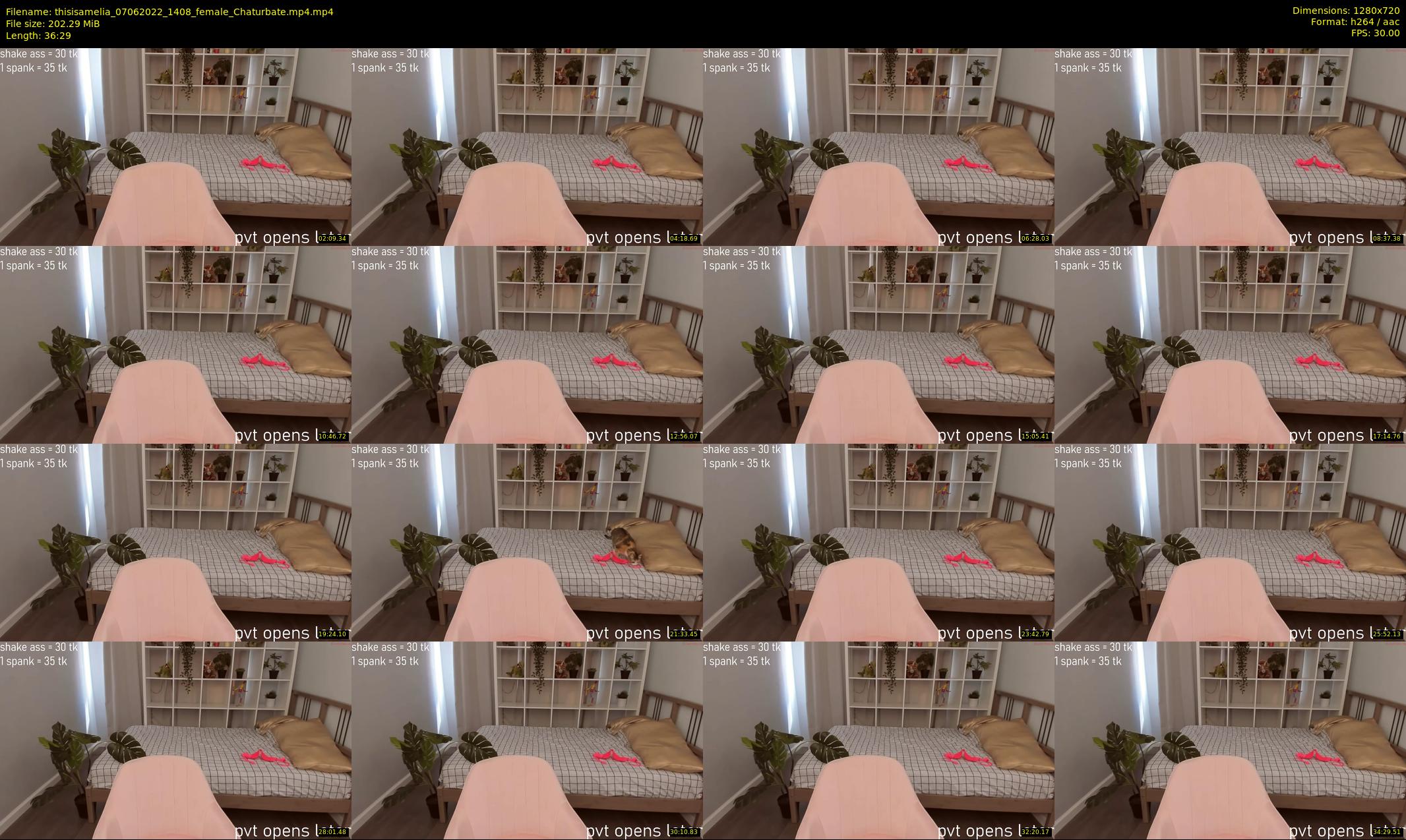 thisisamelia — 37 minute Chaturbate female cam show recording, 720p, Jun 7, 2022