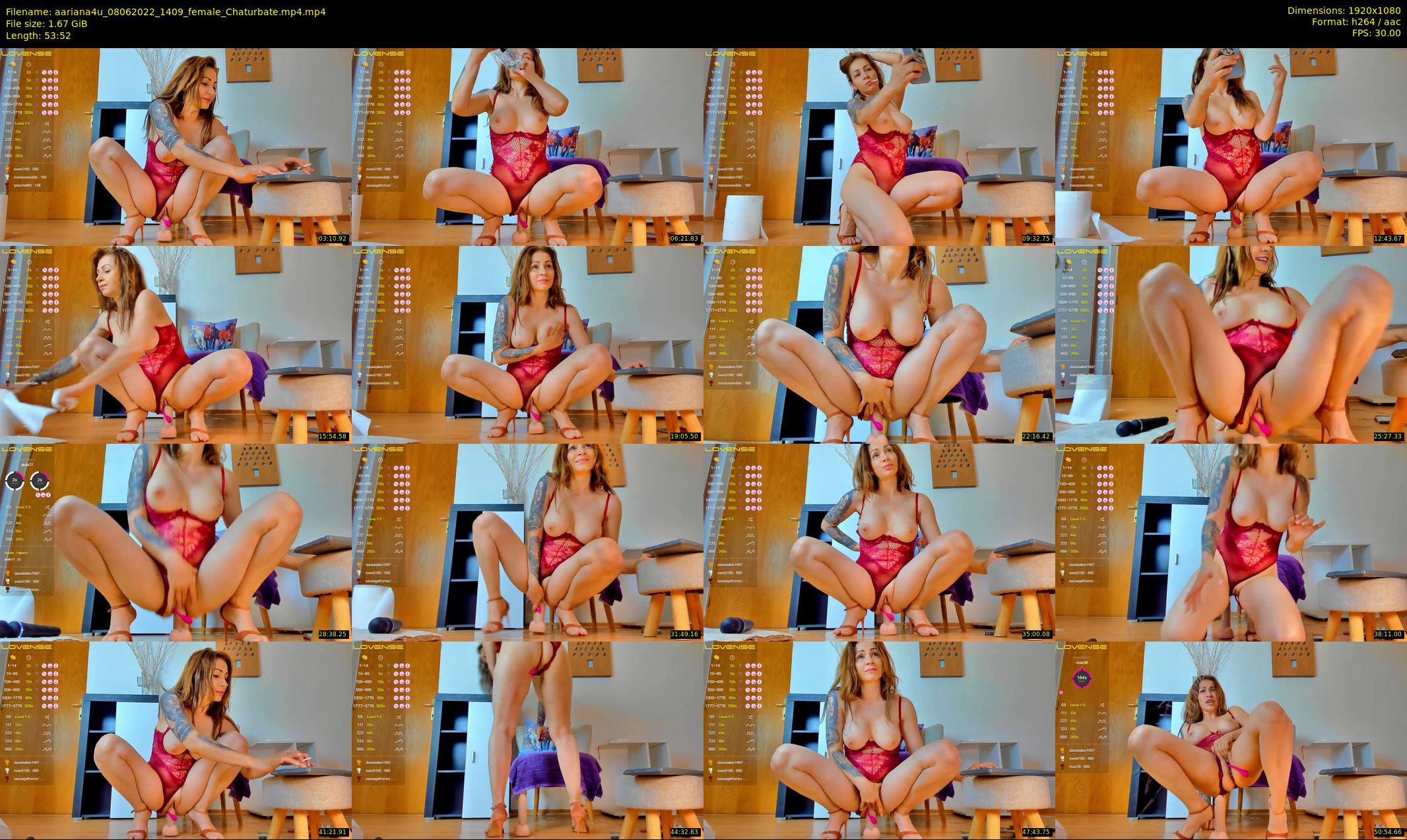 aariana4u — 54 minute Chaturbate female cam show recording, 1080p, Jun 8, 2022