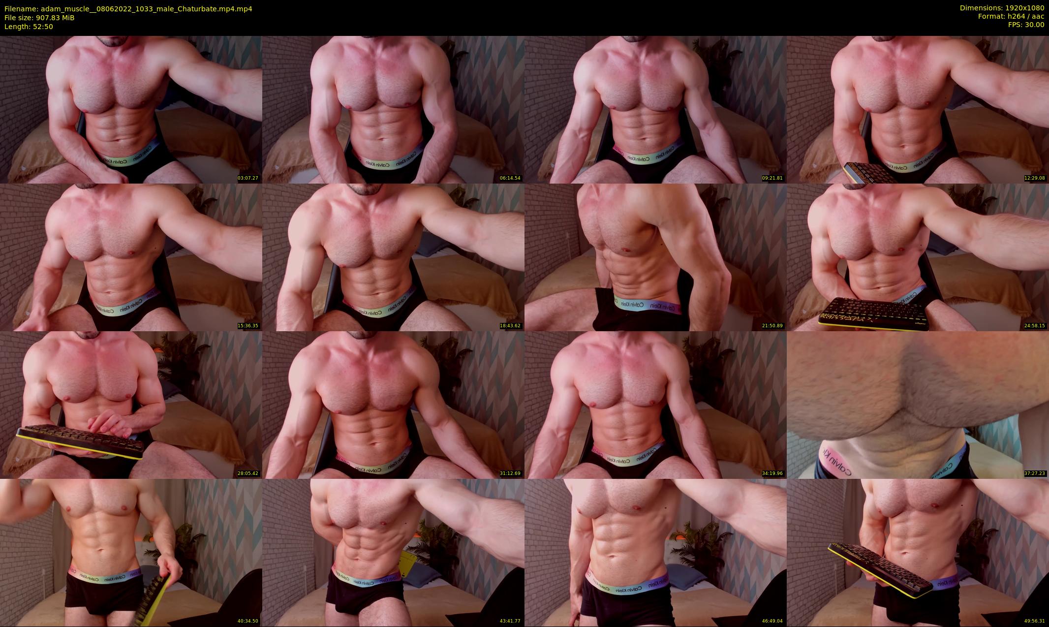 adam_muscle_ — 53 minute Chaturbate male cam show recording, 1080p, Jun 8, 2022