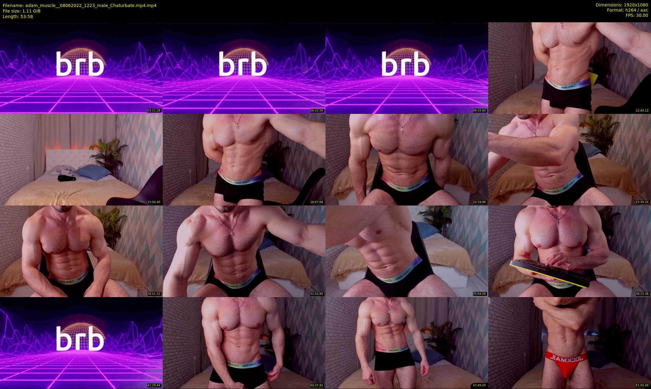 adam_muscle_ — 54 minute Chaturbate male cam show recording, 1080p, Jun 8, 2022