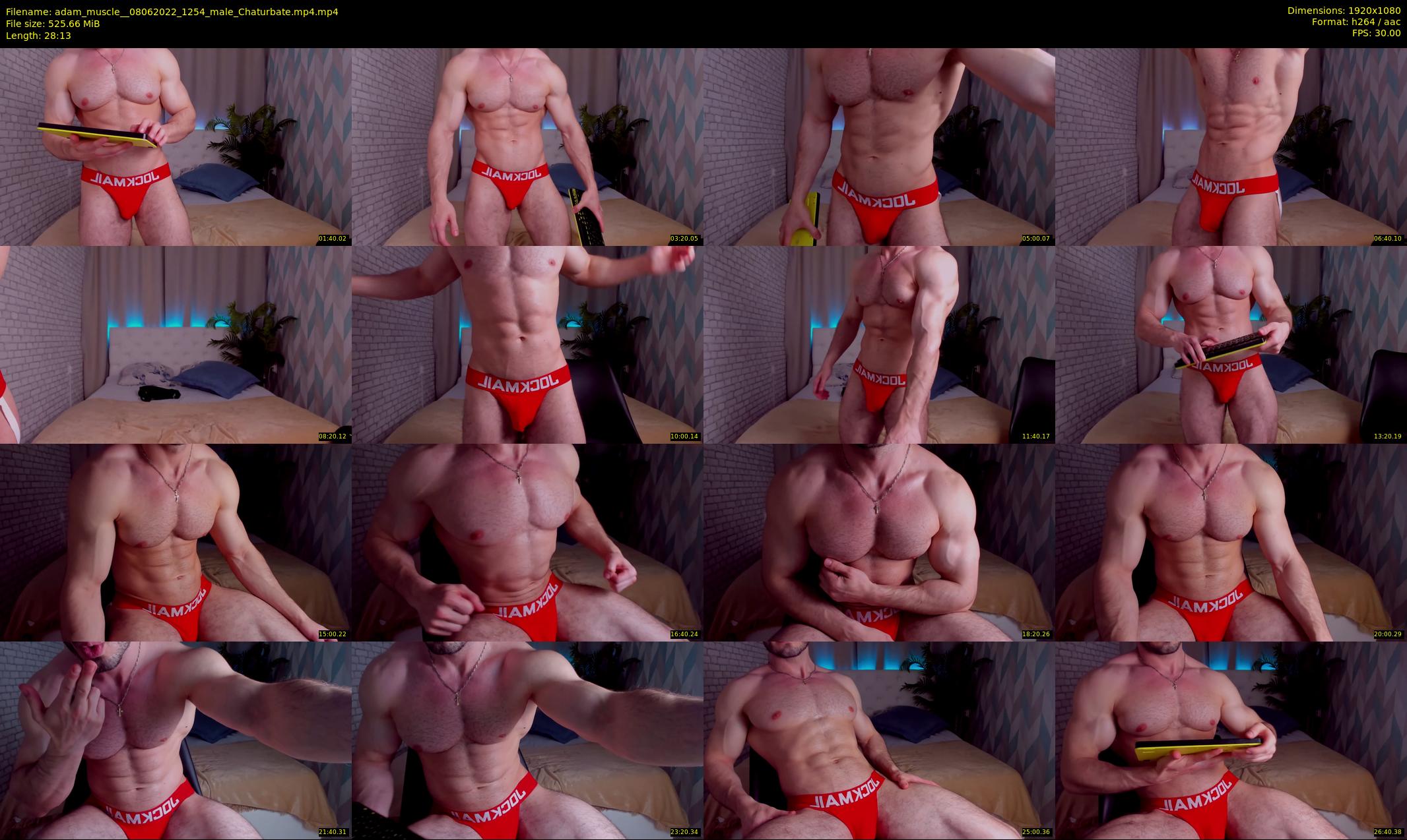 adam_muscle_ — 29 minute Chaturbate male cam show recording, 1080p, Jun 8, 2022