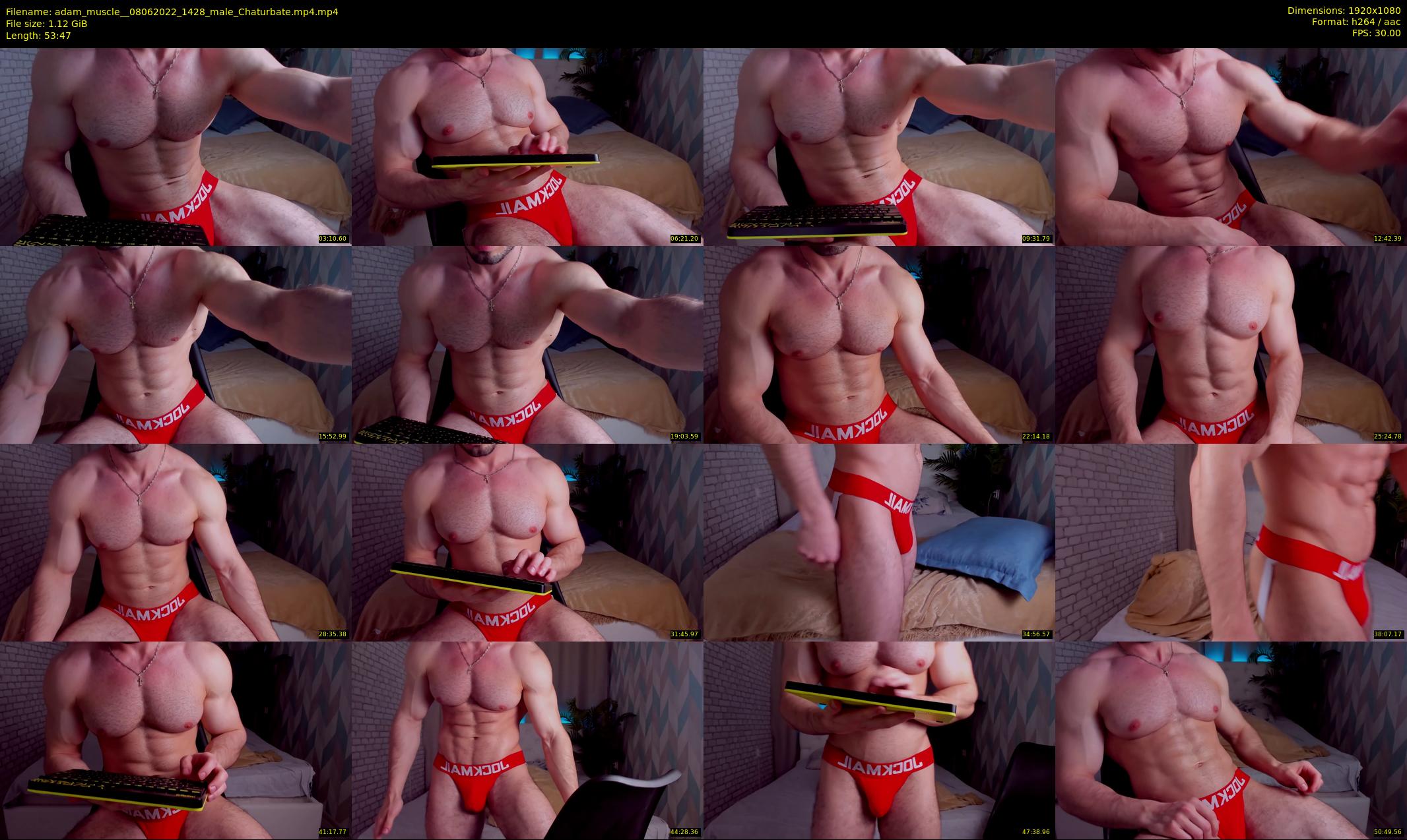 adam_muscle_ — 54 minute Chaturbate male cam show recording, 1080p, Jun 8, 2022