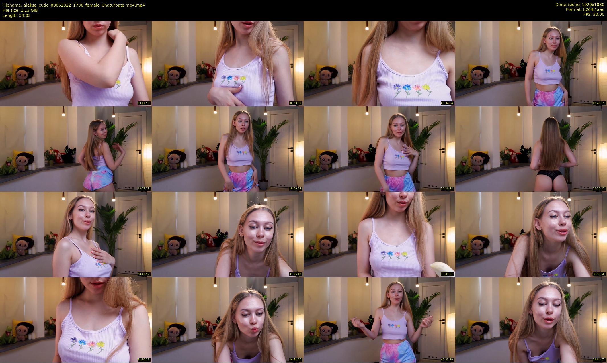aleksa_cutie — 55 minute Chaturbate female cam show recording, 1080p, Jun 8, 2022
