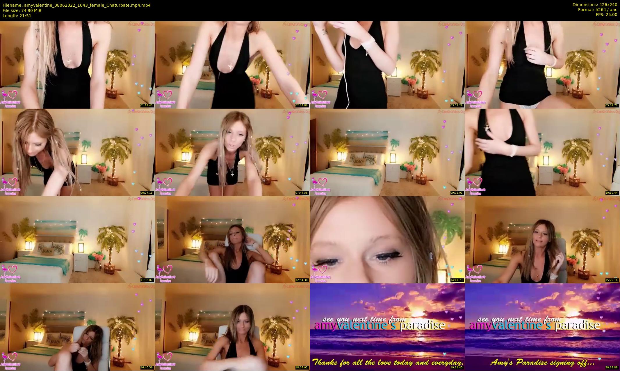 amyvalentine — 22 minute Chaturbate female cam show recording, SD, Jun 8, 2022