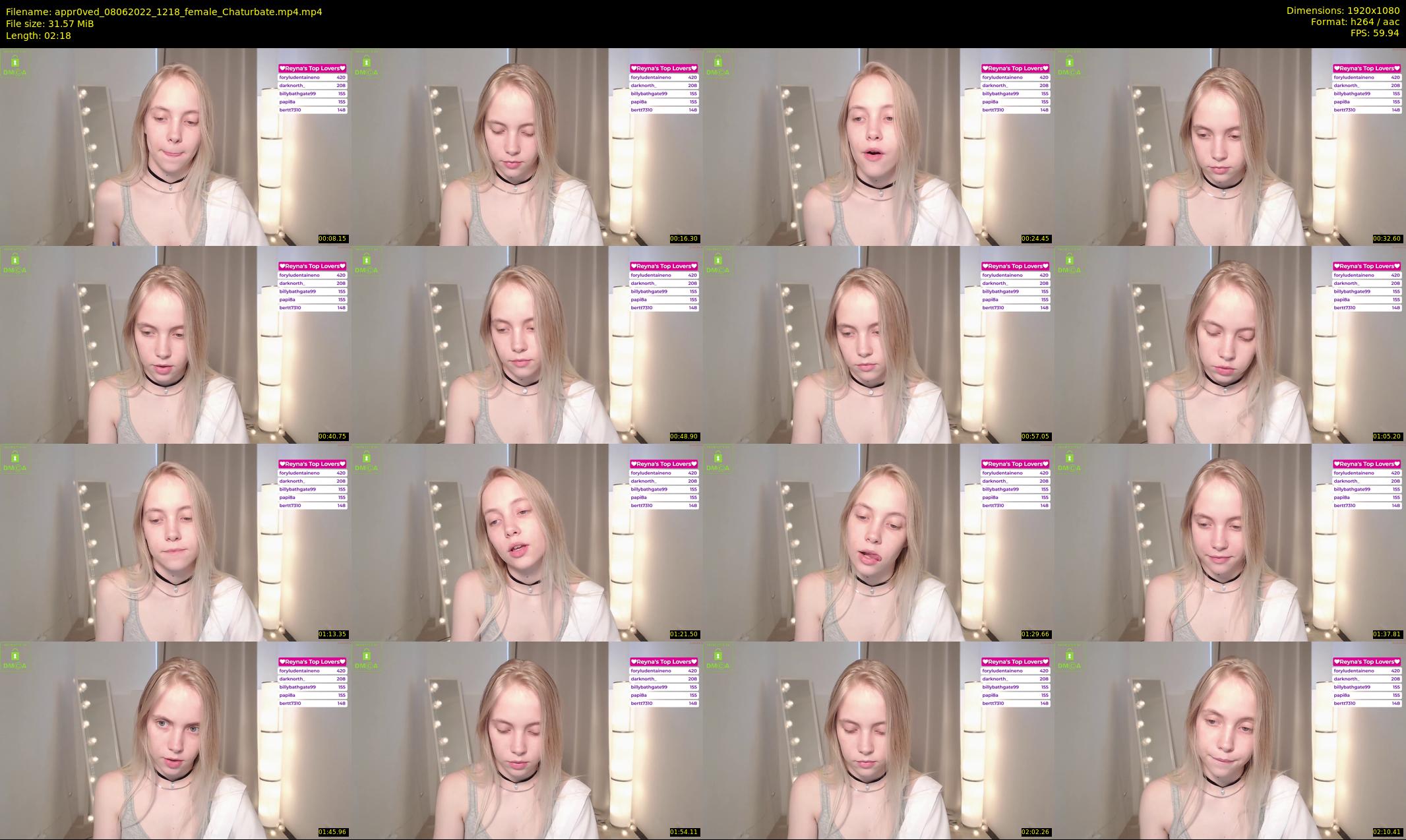 appr0ved — 3 minute Chaturbate female cam show recording, 1080p, Jun 8, 2022