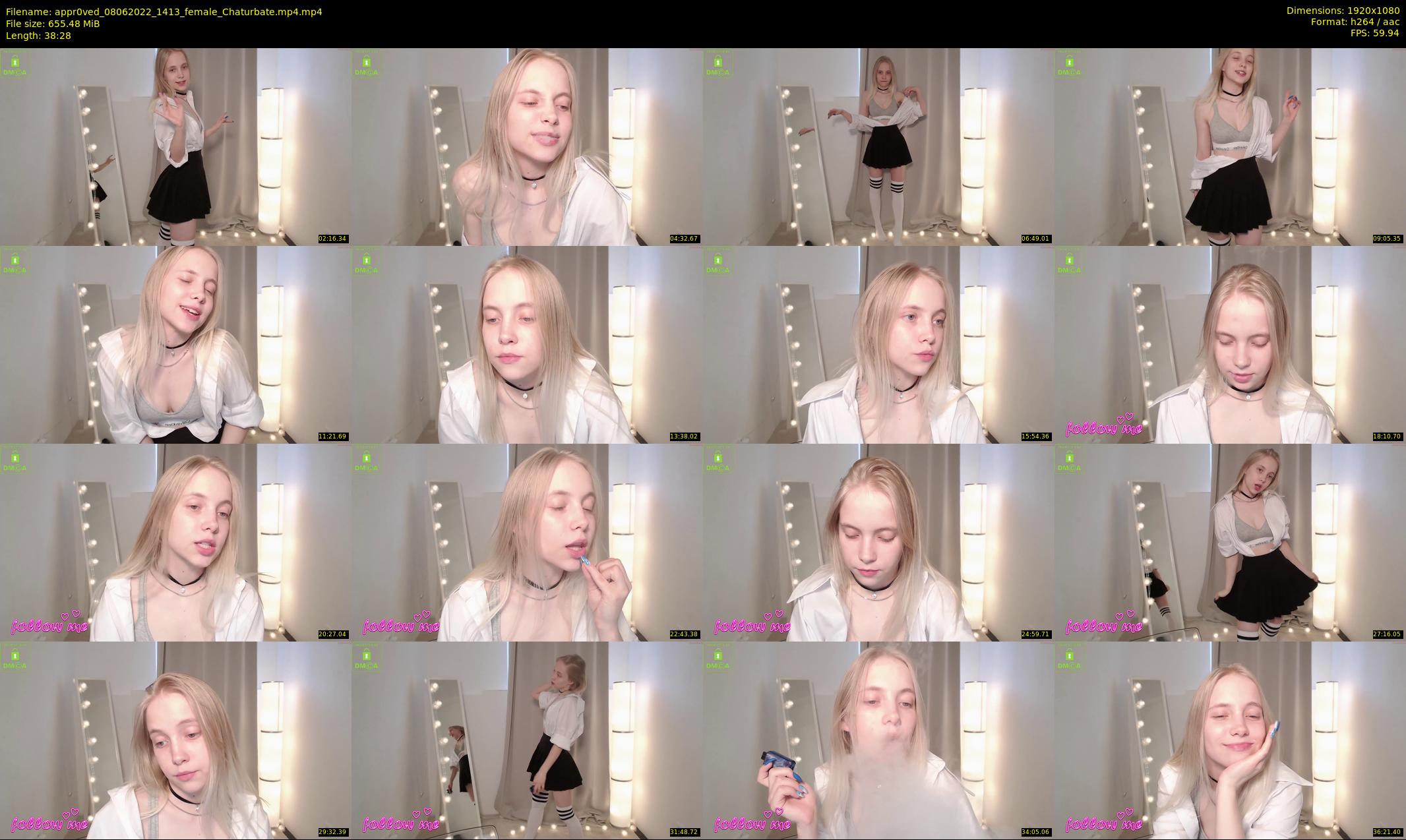 appr0ved — 39 minute Chaturbate female cam show recording, 1080p, Jun 8, 2022