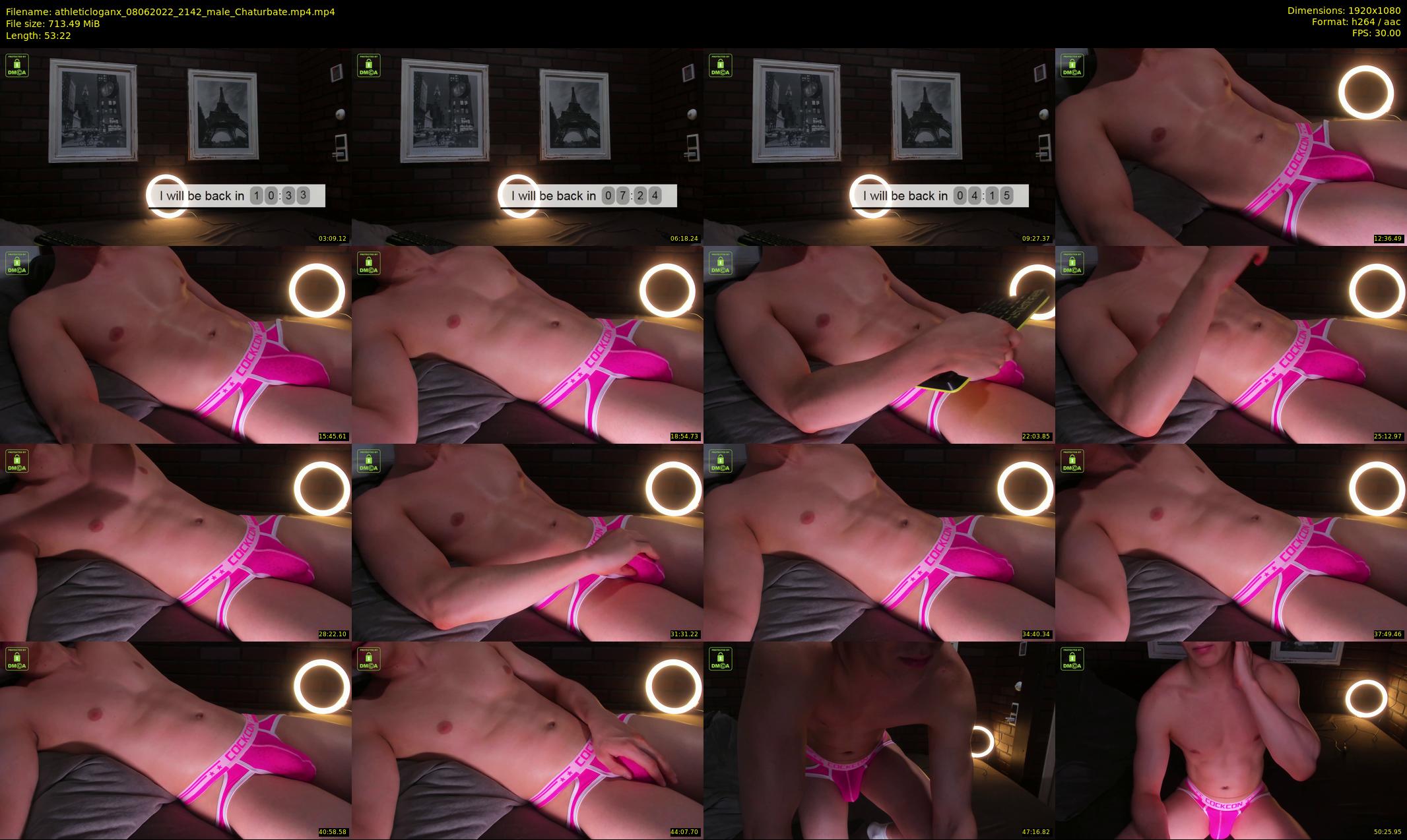 athleticloganx — 54 minute Chaturbate male cam show recording, 1080p, Jun 8, 2022