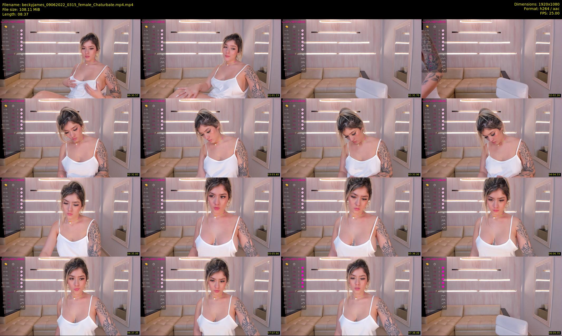 beckyjames — 9 minute Chaturbate female cam show recording, 1080p, Jun 9, 2022
