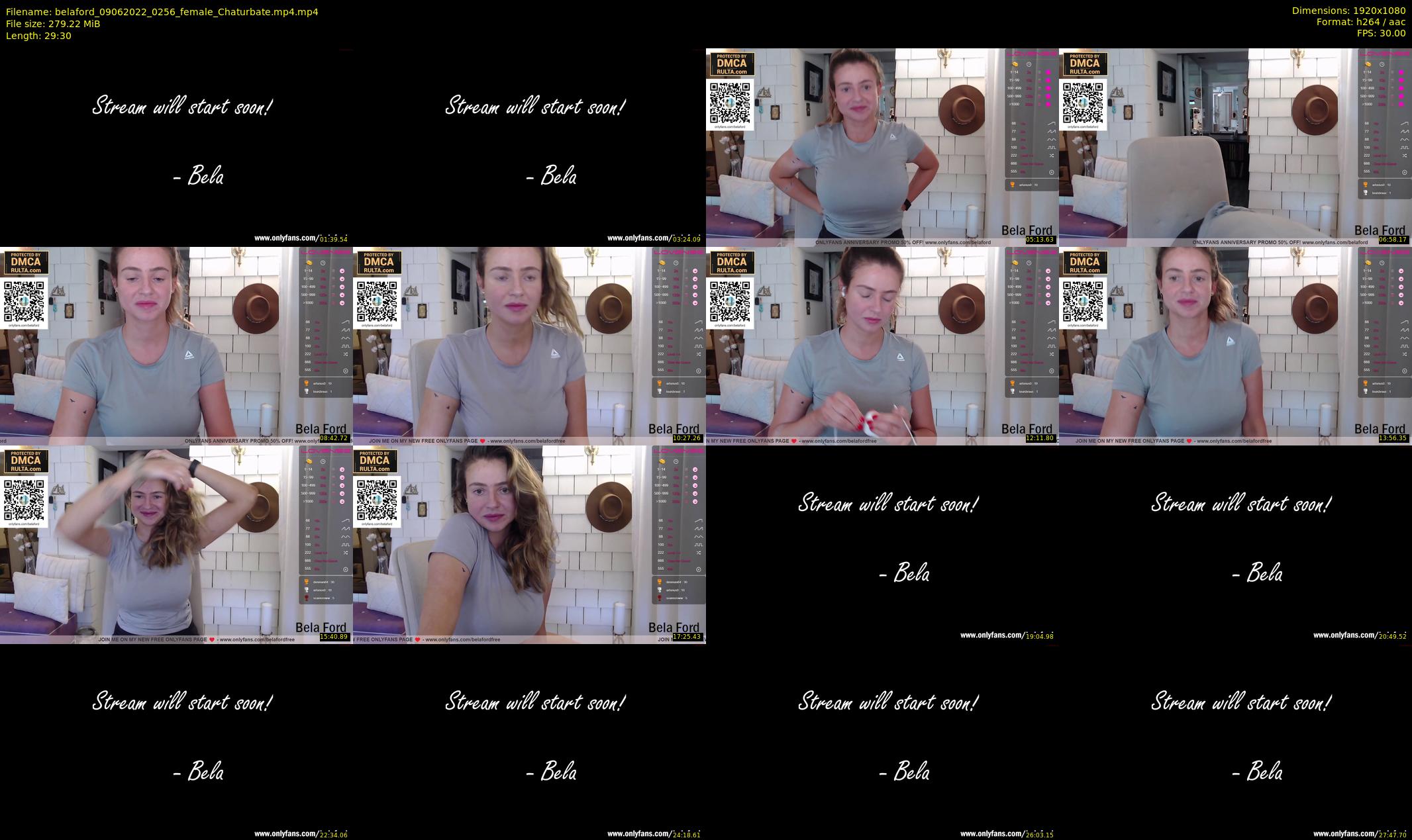 belaford — 30 minute Chaturbate female cam show recording, 1080p, Jun 9, 2022