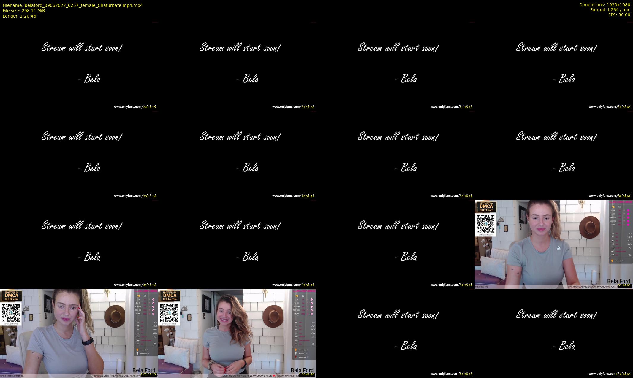 belaford — 81 minute Chaturbate female cam show recording, 1080p, Jun 9, 2022
