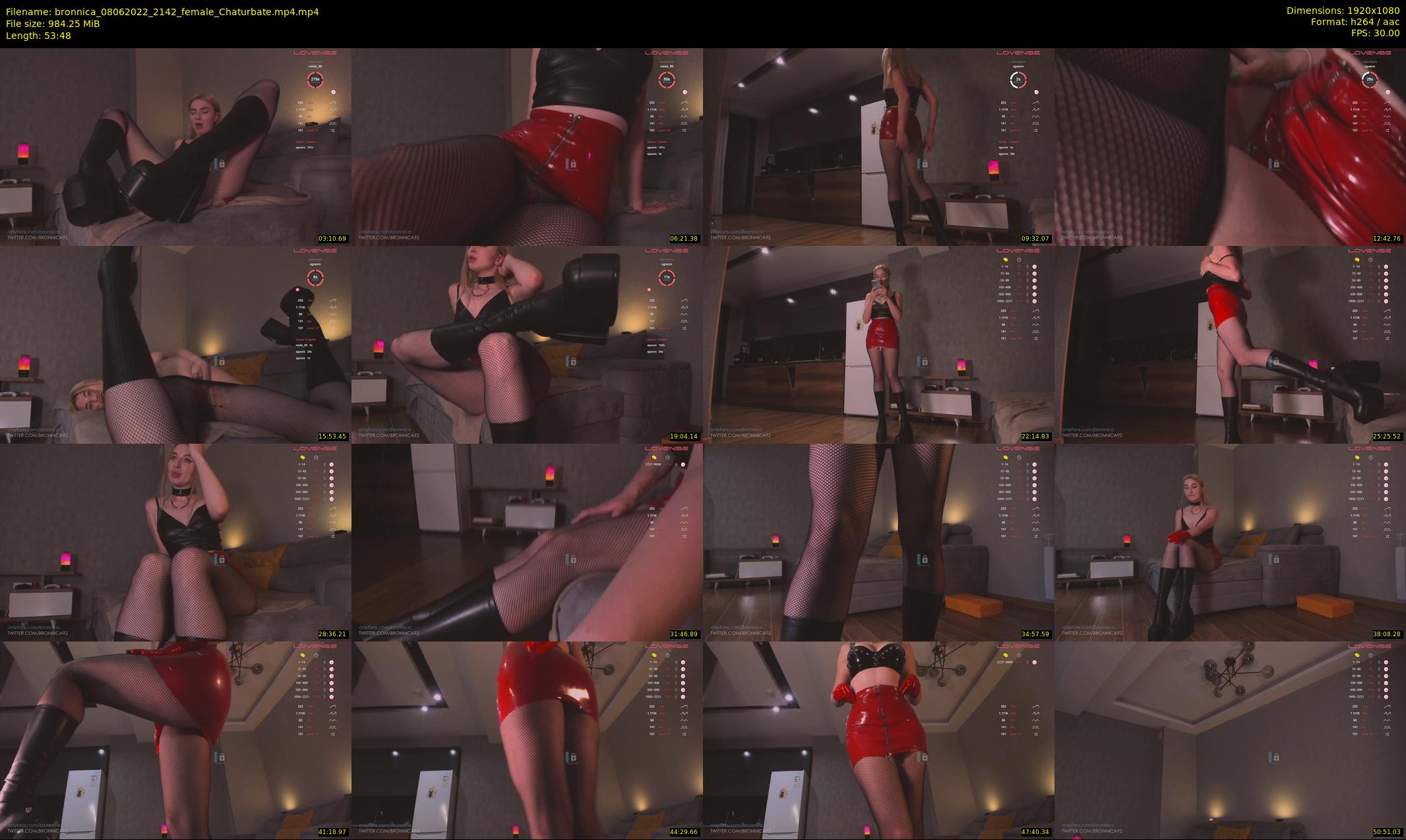 bronnica — 54 minute Chaturbate female cam show recording, 1080p, Jun 8, 2022