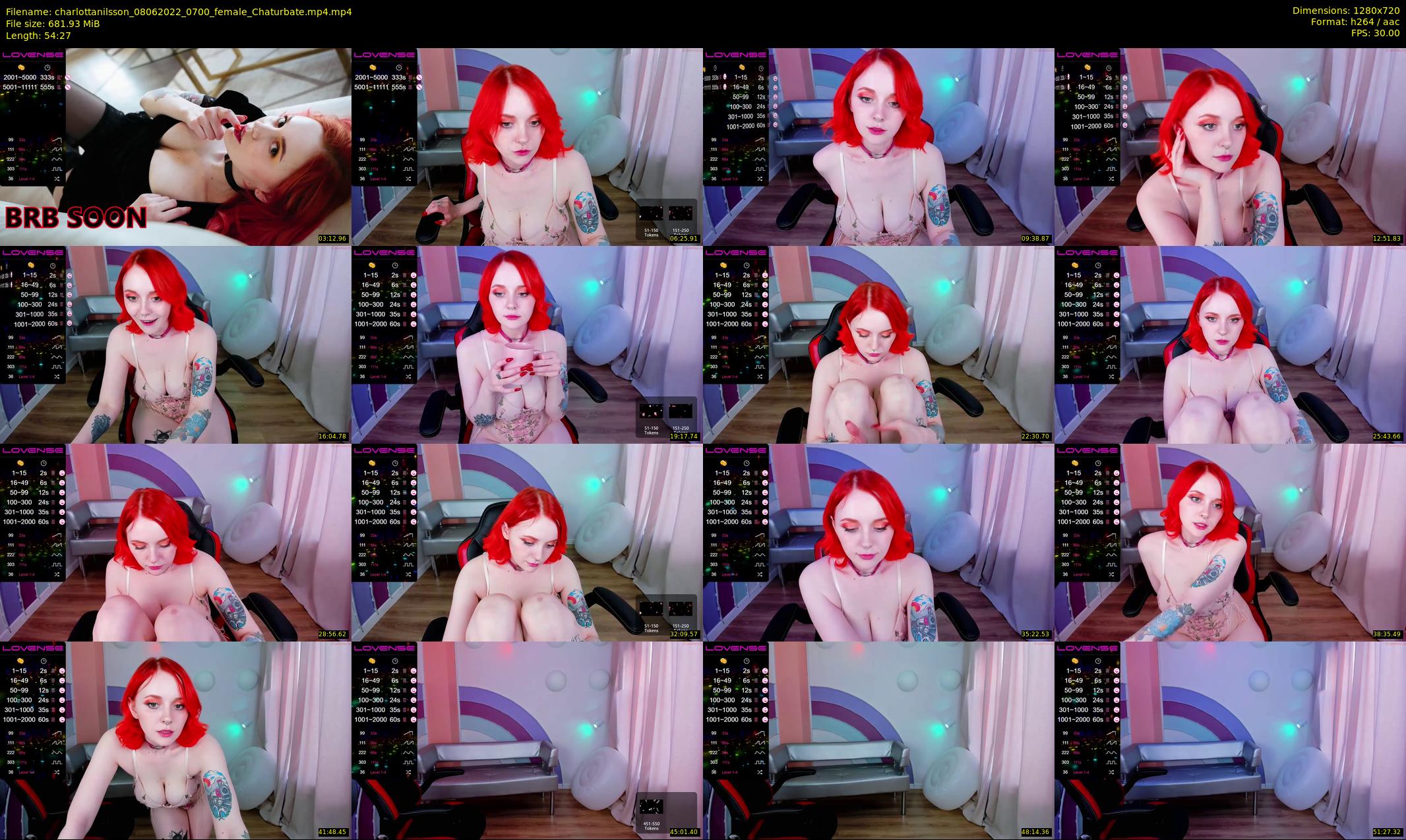 charlottanilsson — 55 minute Chaturbate female cam show recording, 720p, Jun 8, 2022