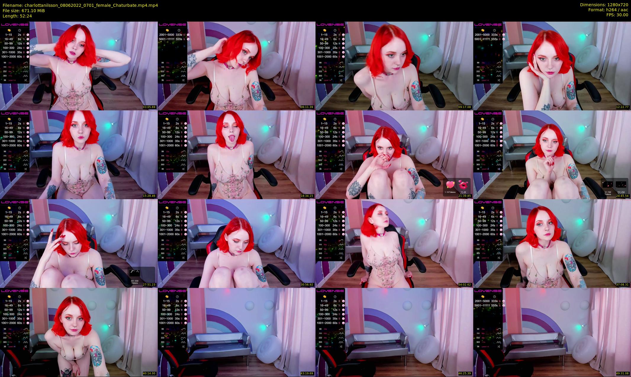 charlottanilsson — 53 minute Chaturbate female cam show recording, 720p, Jun 8, 2022