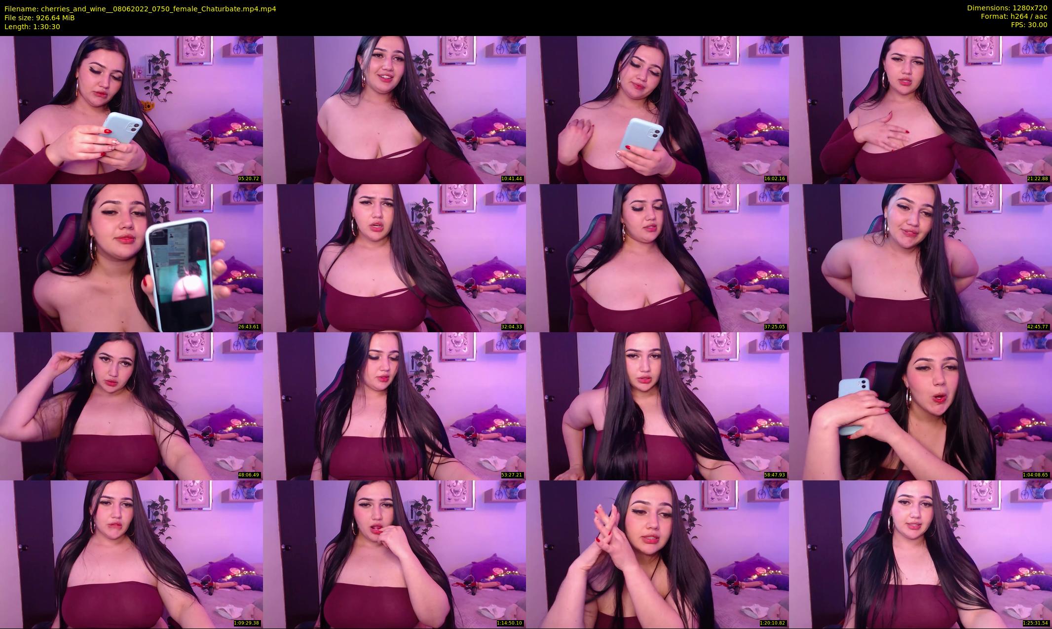 cherries_and_wine_ — 91 minute Chaturbate female cam show recording, 720p, Jun 8, 2022