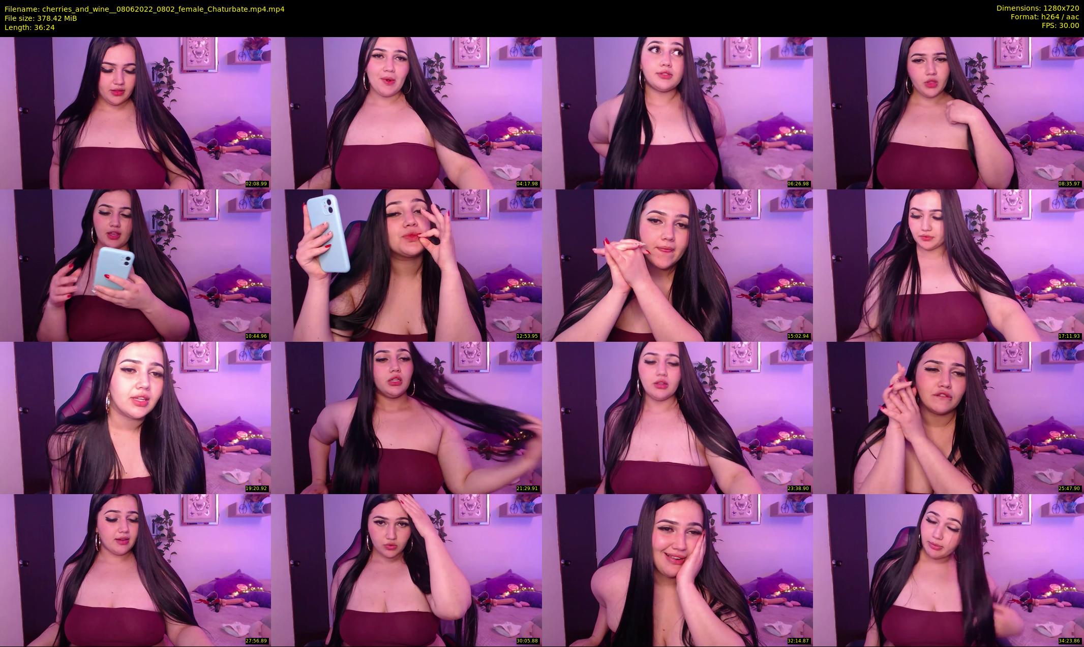 cherries_and_wine_ — 37 minute Chaturbate female cam show recording, 720p, Jun 8, 2022