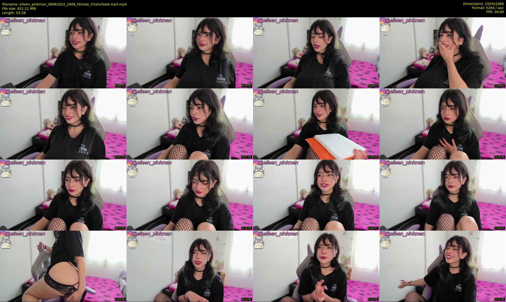 eileen_pinkman — 54 minute Chaturbate female cam show recording, 1080p, Jun 8, 2022