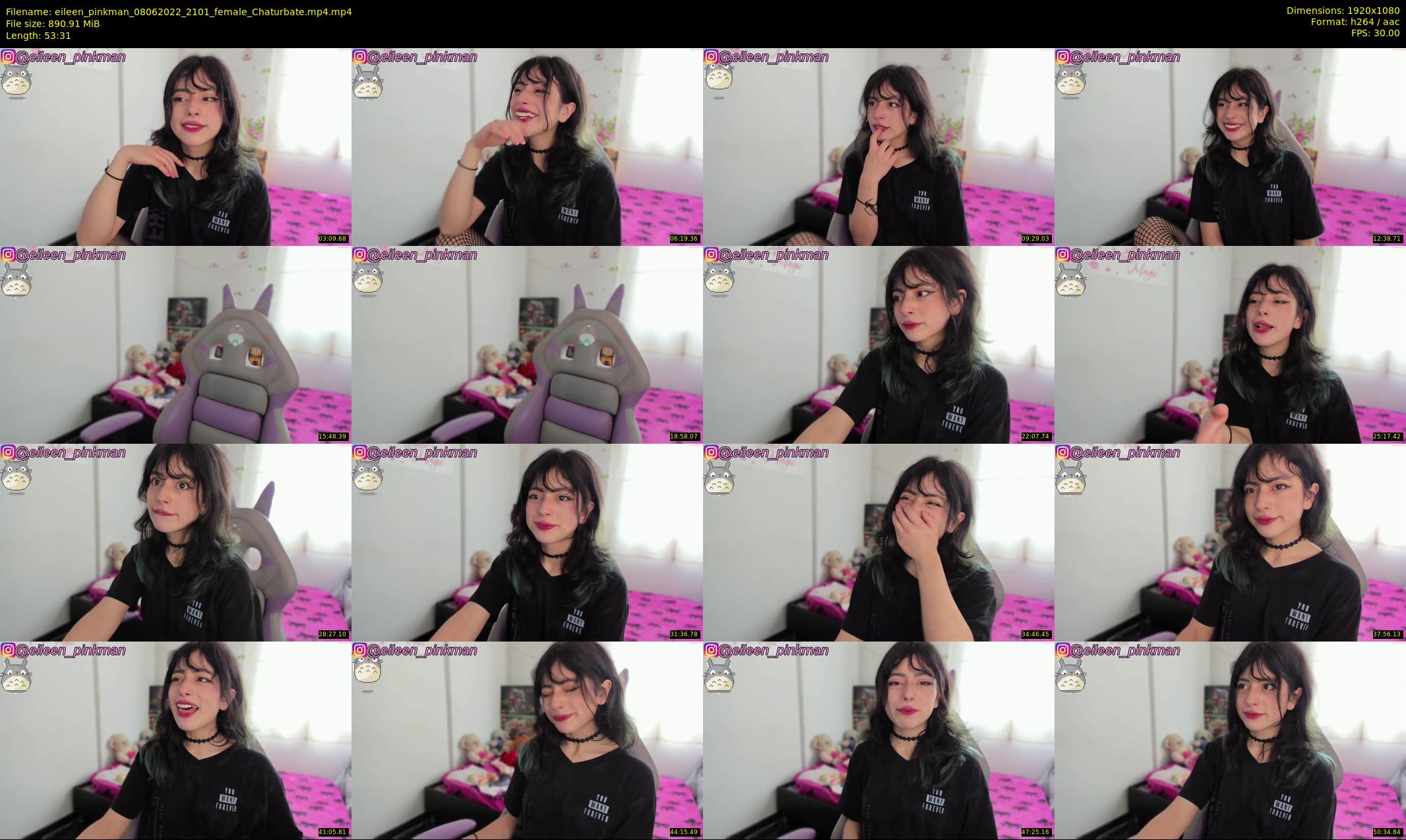eileen_pinkman — 54 minute Chaturbate female cam show recording, 1080p, Jun 8, 2022