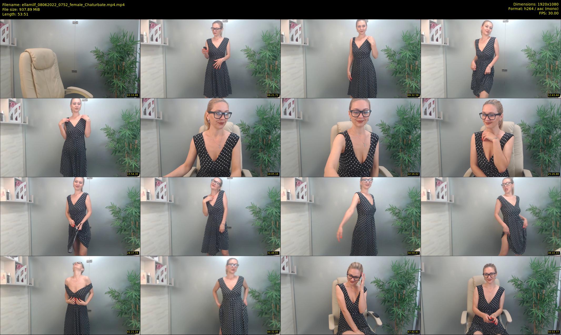 ellamilf — 54 minute Chaturbate female cam show recording, 1080p, Jun 8, 2022