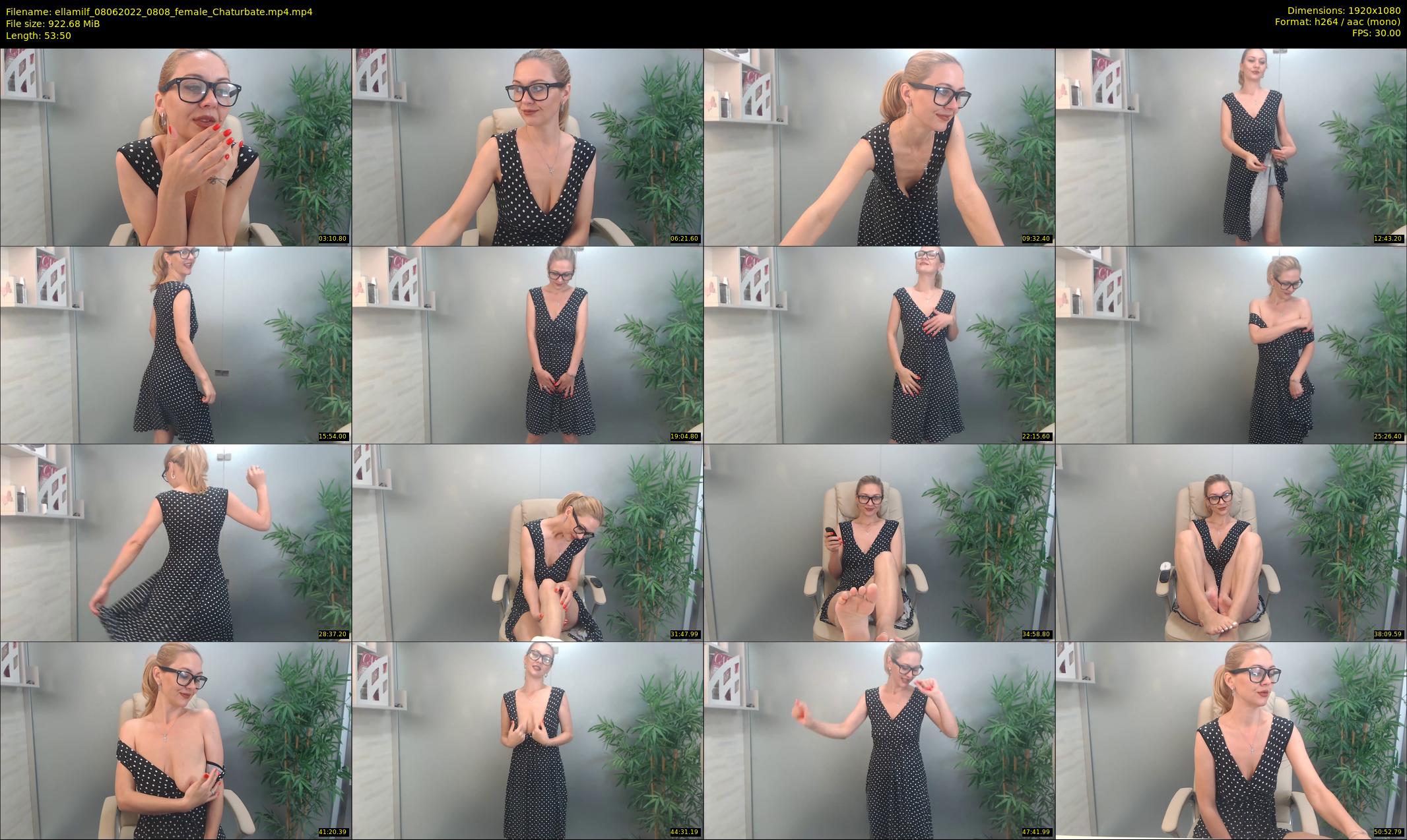 ellamilf — 54 minute Chaturbate female cam show recording, 1080p, Jun 8, 2022