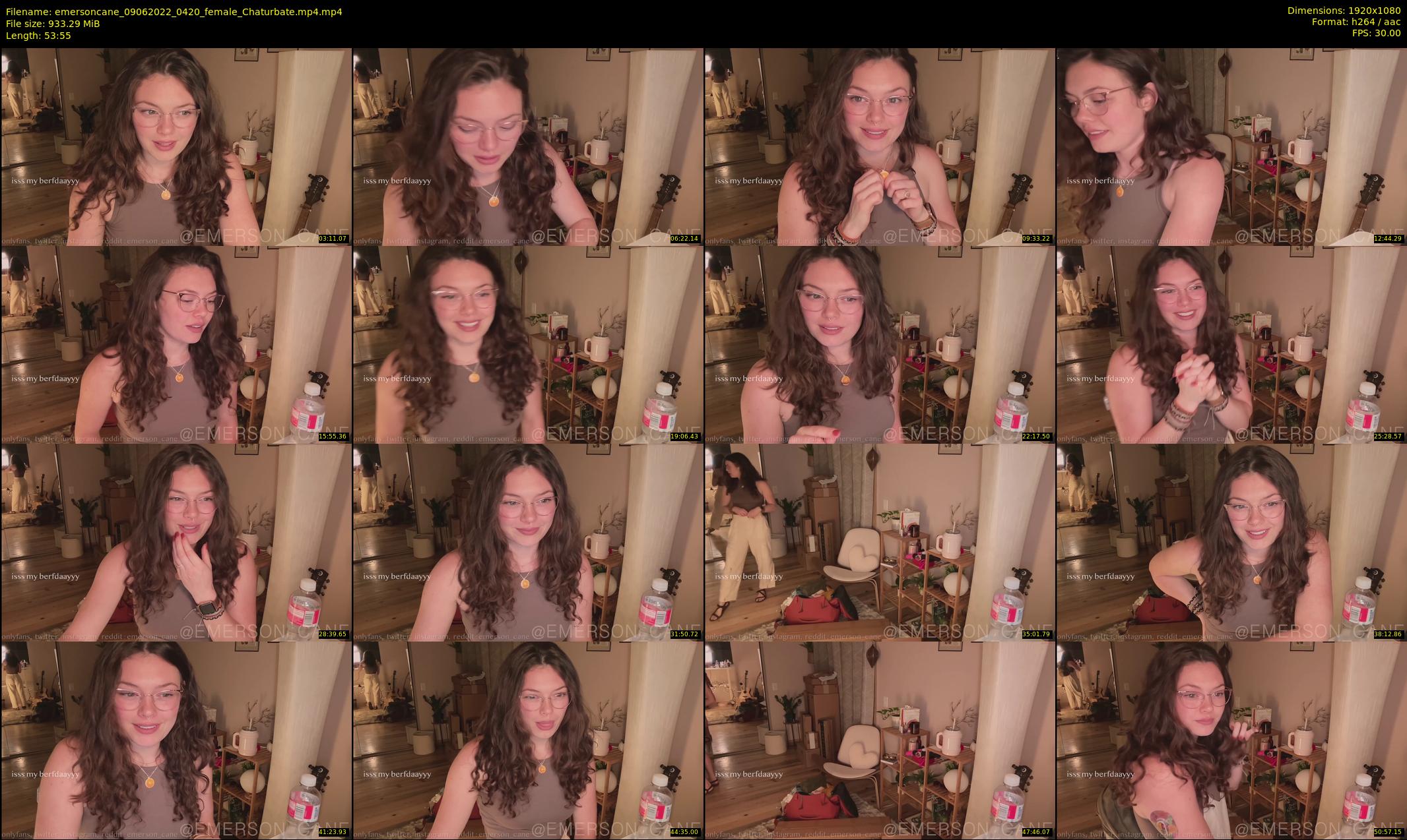 emersoncane — 54 minute Chaturbate female cam show recording, 1080p, Jun 9, 2022