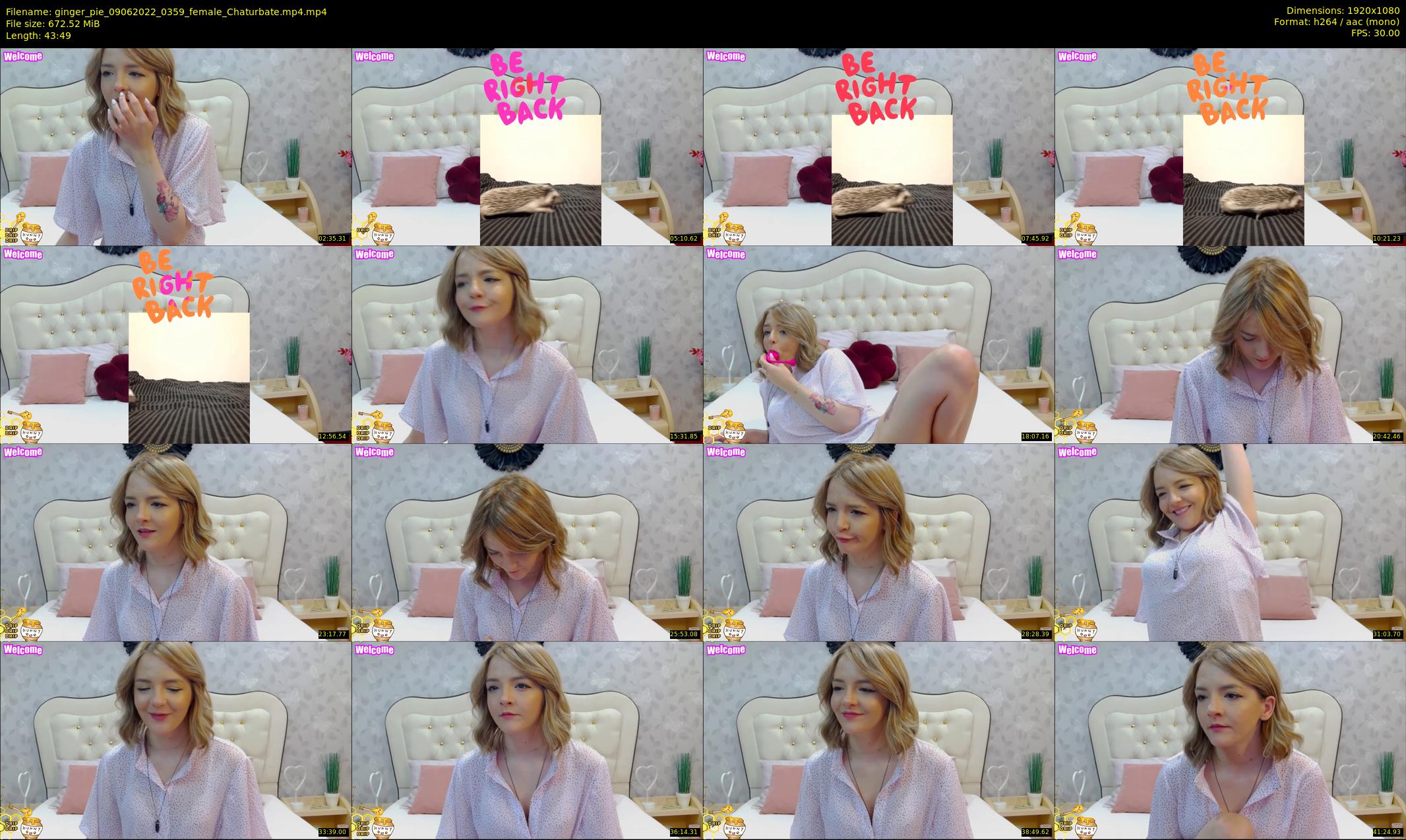 ginger_pie — 44 minute Chaturbate female cam show recording, 1080p, Jun 9, 2022