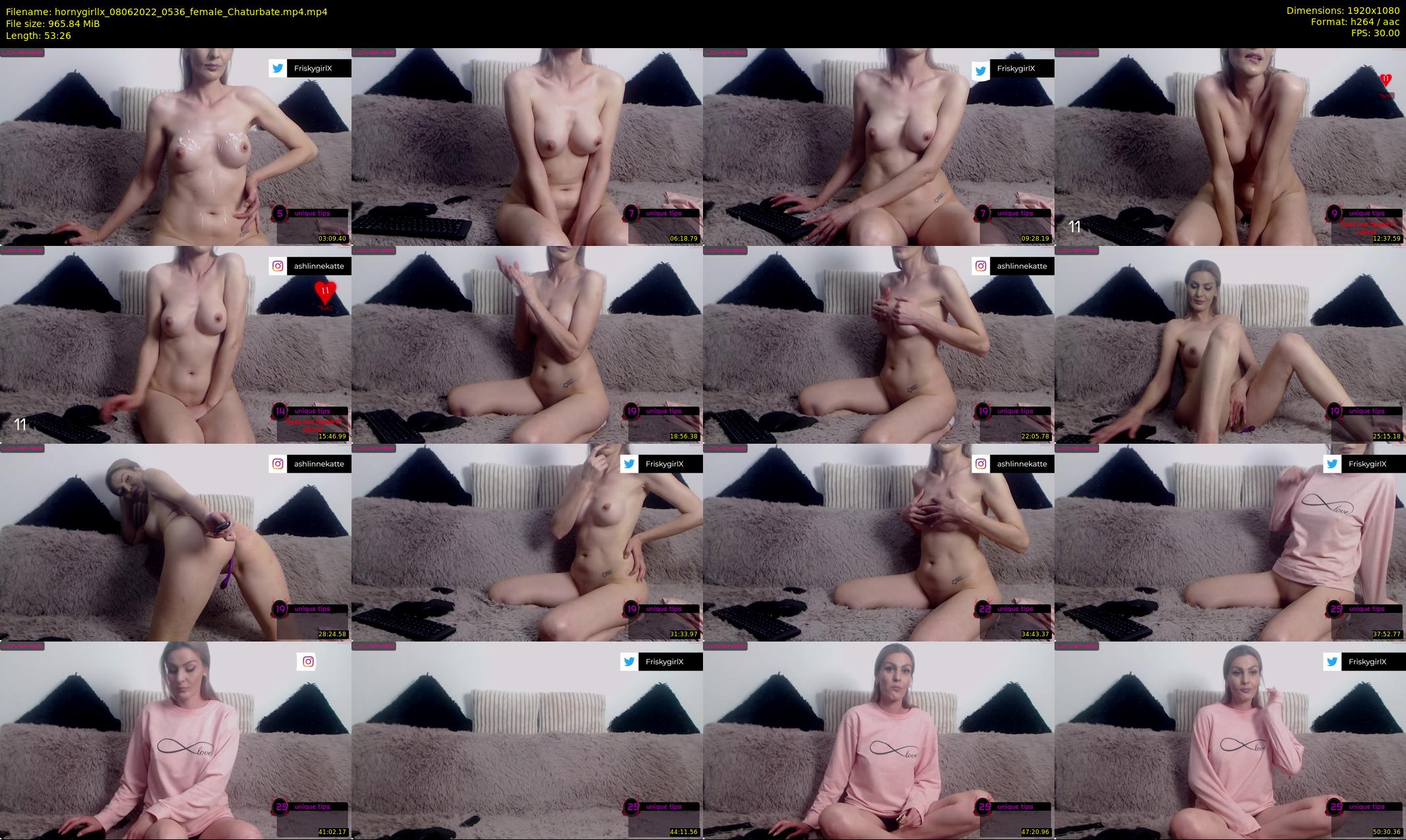 hornygirllx — 54 minute Chaturbate female cam show recording, 1080p, Jun 8, 2022