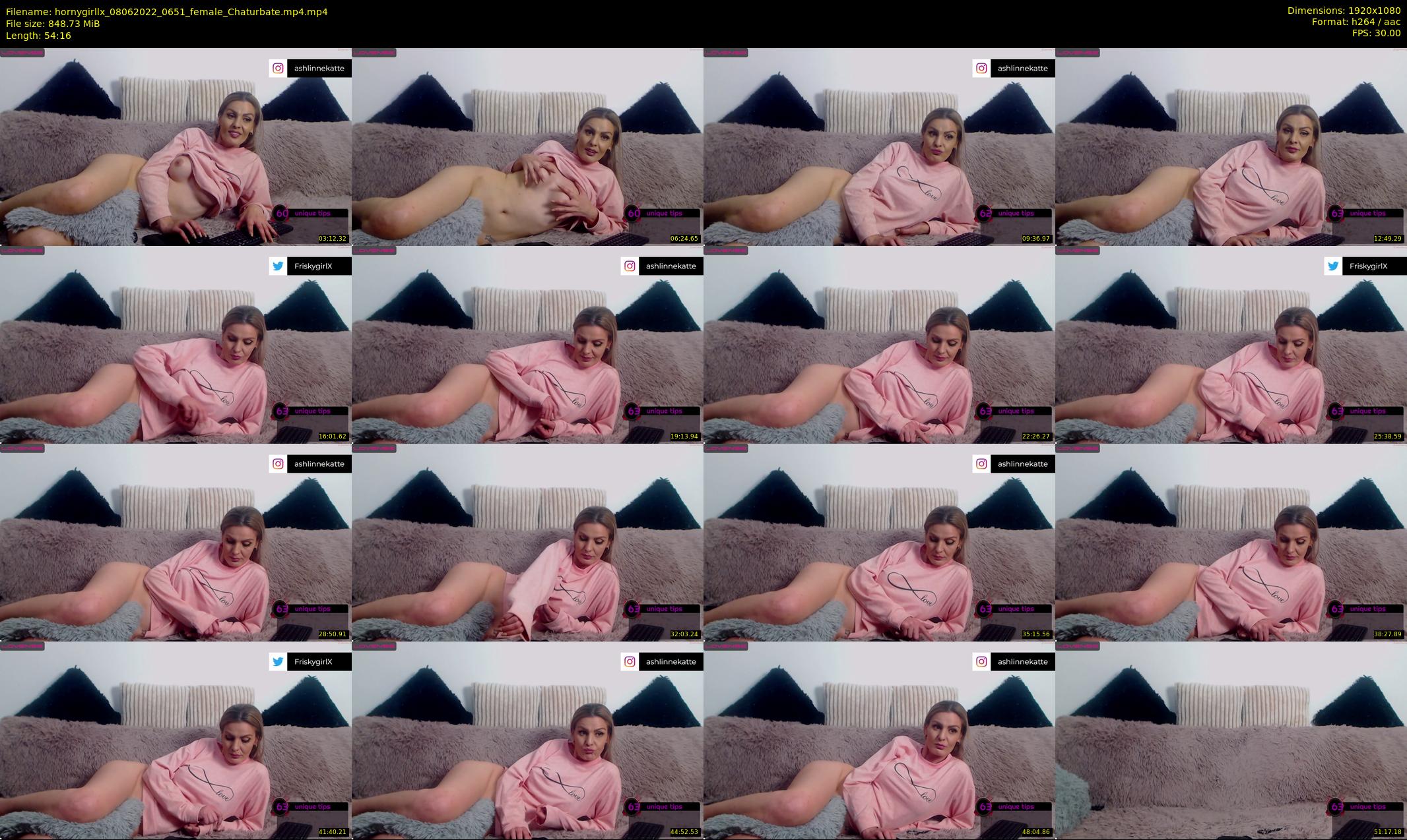 hornygirllx — 55 minute Chaturbate female cam show recording, 1080p, Jun 8, 2022